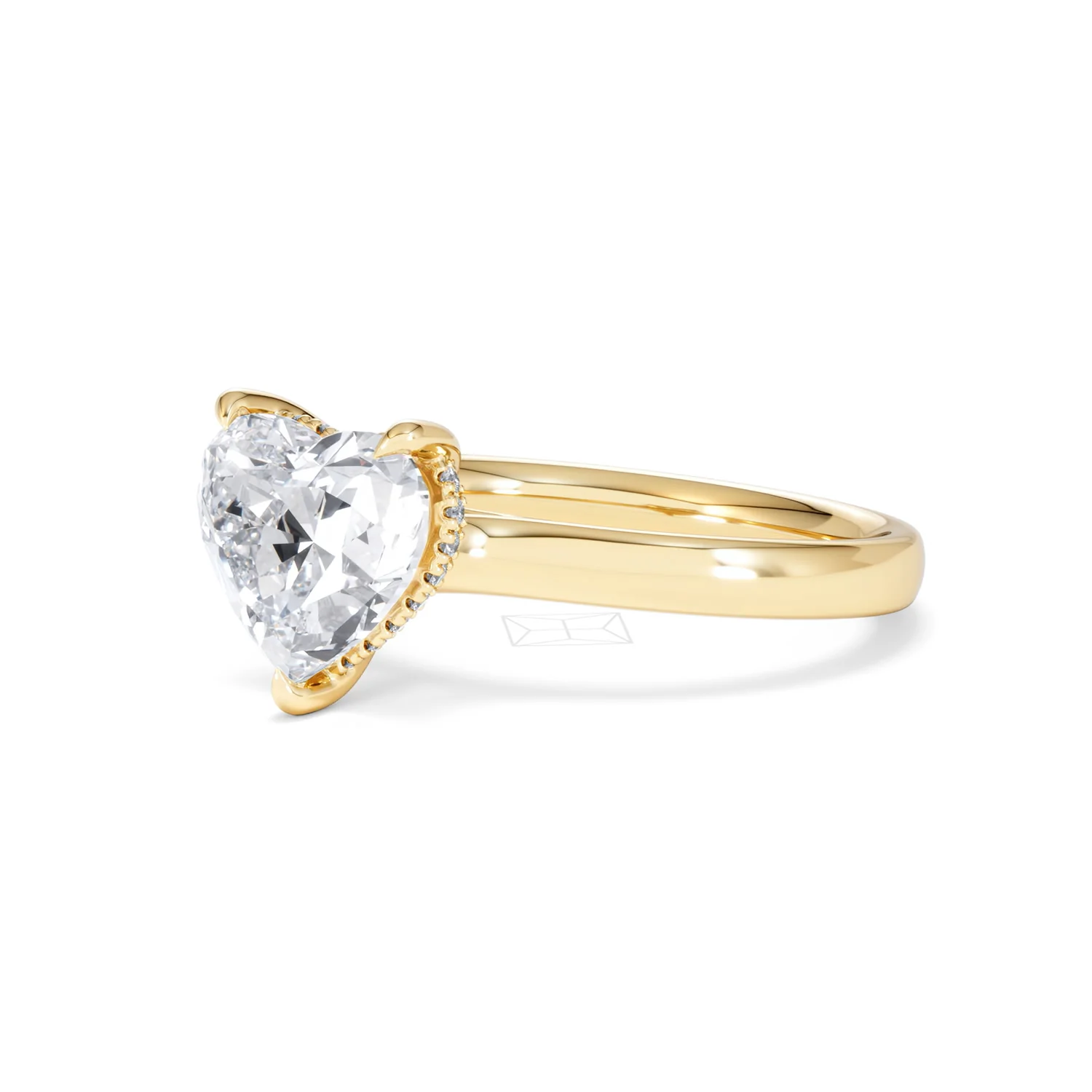 Amora Heart 2.09ct Hidden Halo Lab Diamond Engagement Ring F/VS Set in 18K Gold - Image 79