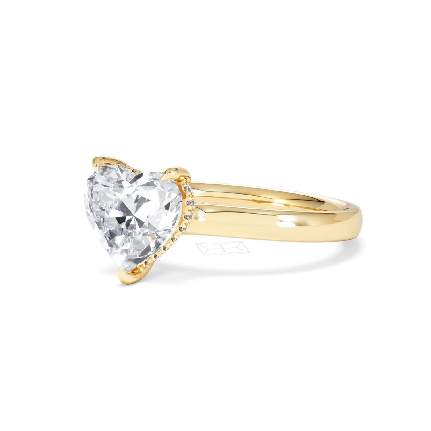 Amora Heart 2.09ct Hidden Halo Lab Diamond Engagement Ring F/VS Set in 18K Gold - Image 80