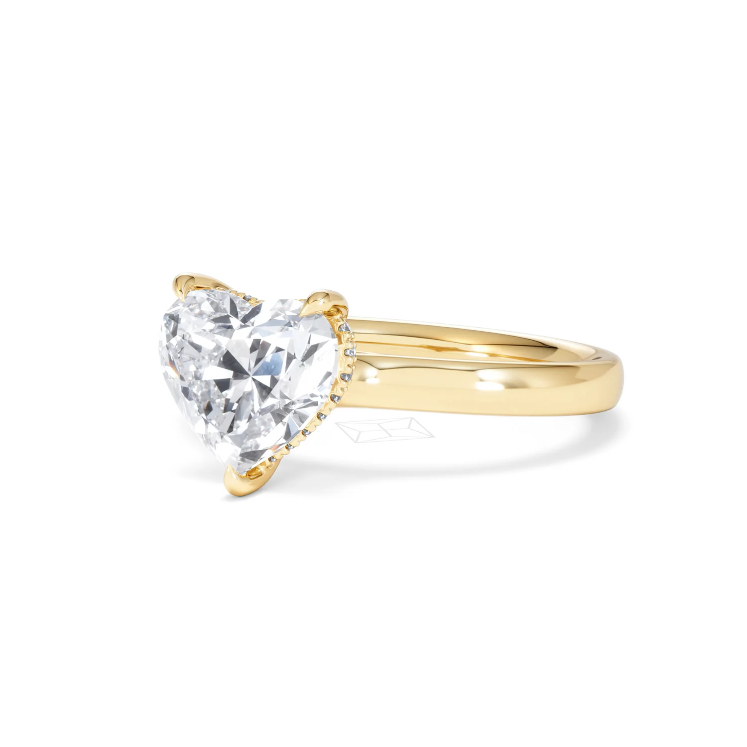 Amora Heart 2.09ct Hidden Halo Lab Diamond Engagement Ring F/VS Set in 18K Gold - Image 81