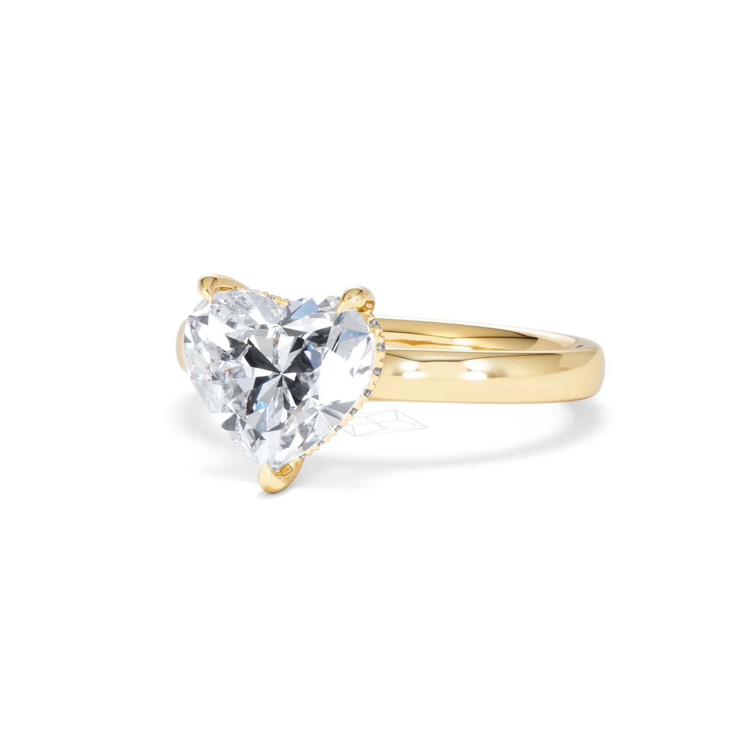 Amora Heart 2.09ct Hidden Halo Lab Diamond Engagement Ring F/VS Set in 18K Gold - Image 83