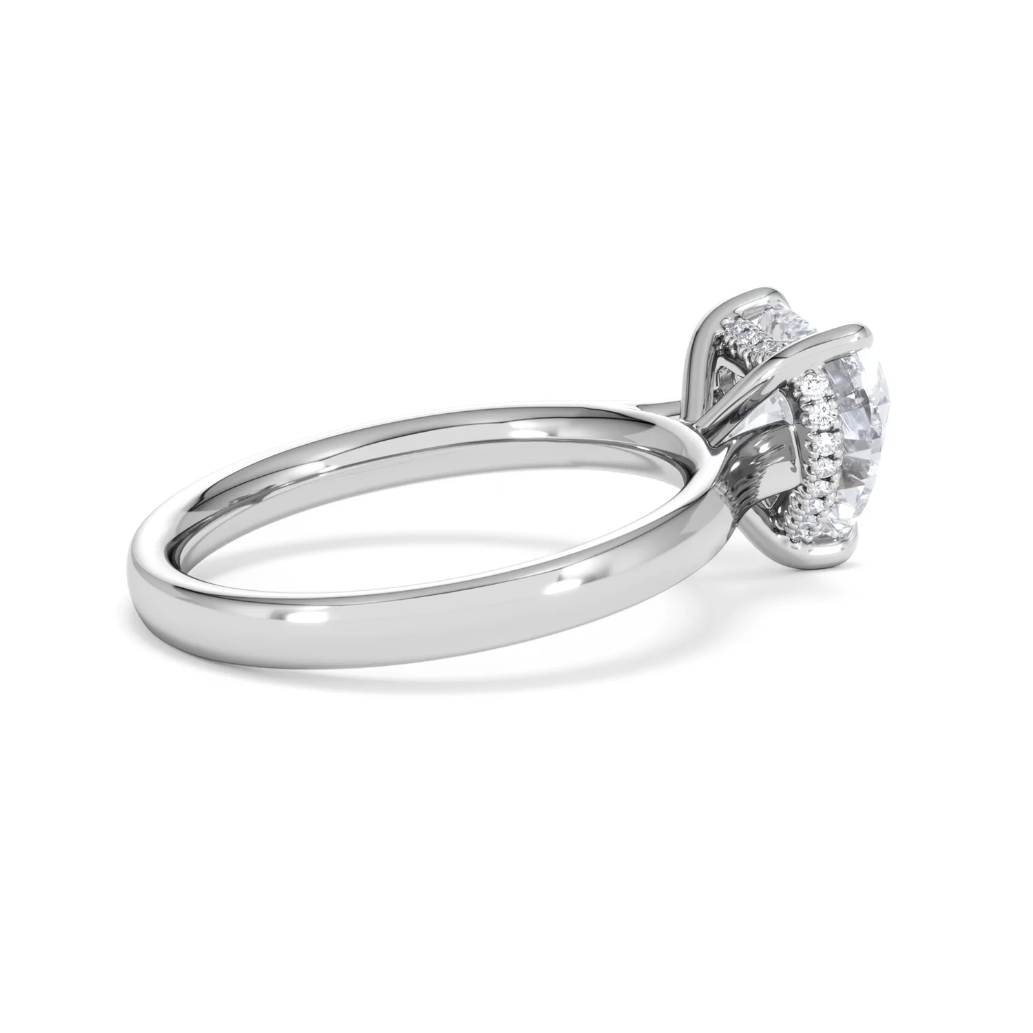 Amora Heart 2.09ct Hidden Halo Lab Diamond Engagement Ring F/VS Set in 18K White Gold - Image 33