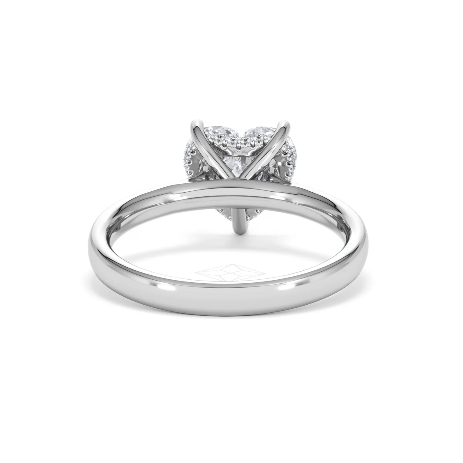 Amora Heart 2.09ct Hidden Halo Lab Diamond Engagement Ring F/VS Set in 18K White Gold - Image 47