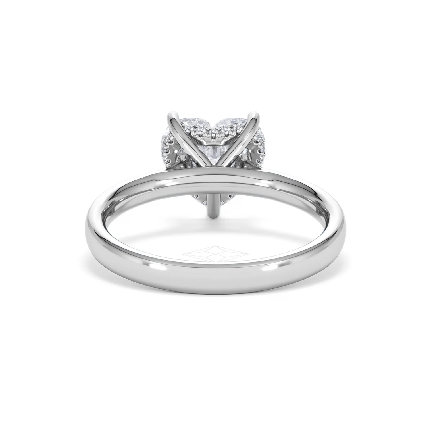 Amora Heart 2.09ct Hidden Halo Lab Diamond Engagement Ring F/VS Set in 18K White Gold - Image 48