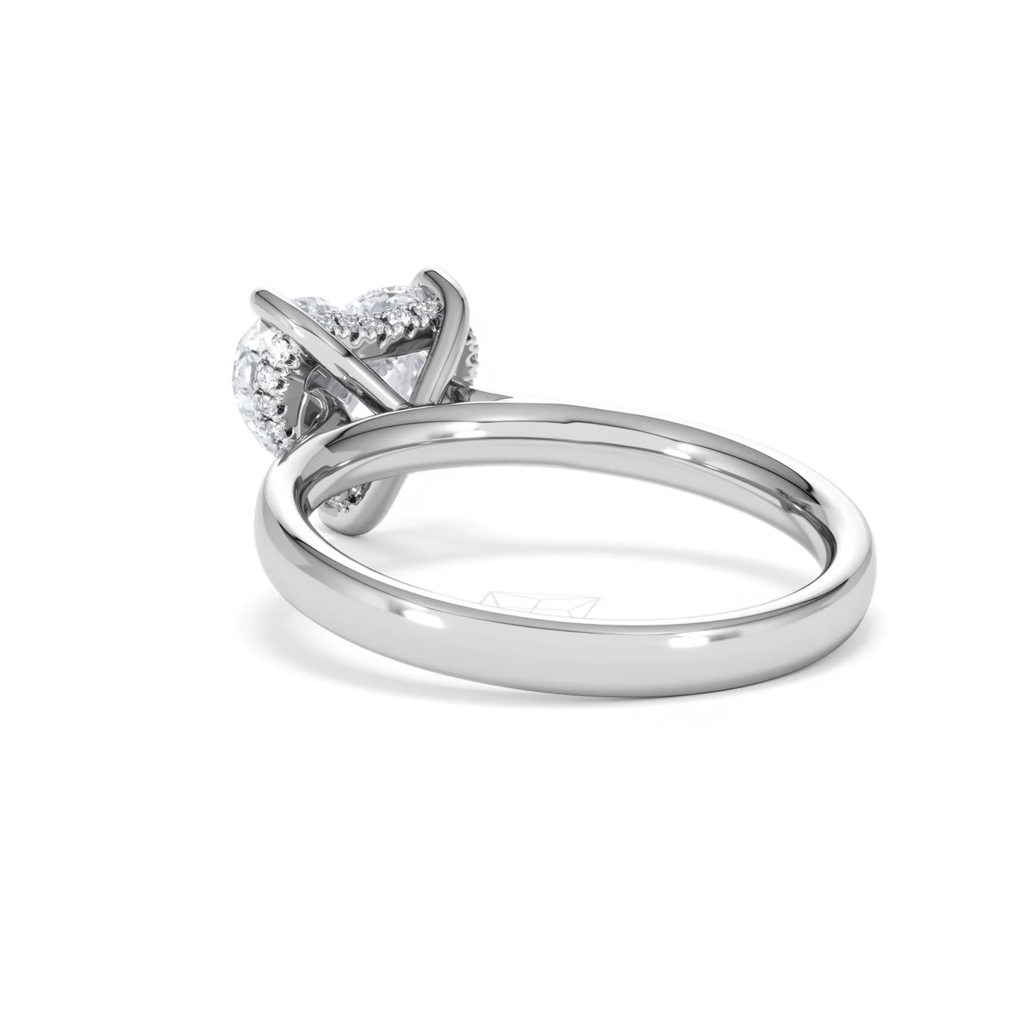 Amora Heart 2.09ct Hidden Halo Lab Diamond Engagement Ring F/VS Set in 18K White Gold - Image 55