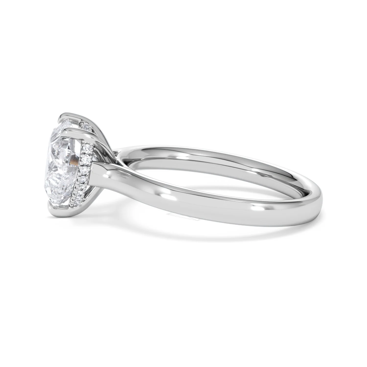 Amora Heart 2.09ct Hidden Halo Lab Diamond Engagement Ring F/VS Set in 18K White Gold - Image 69