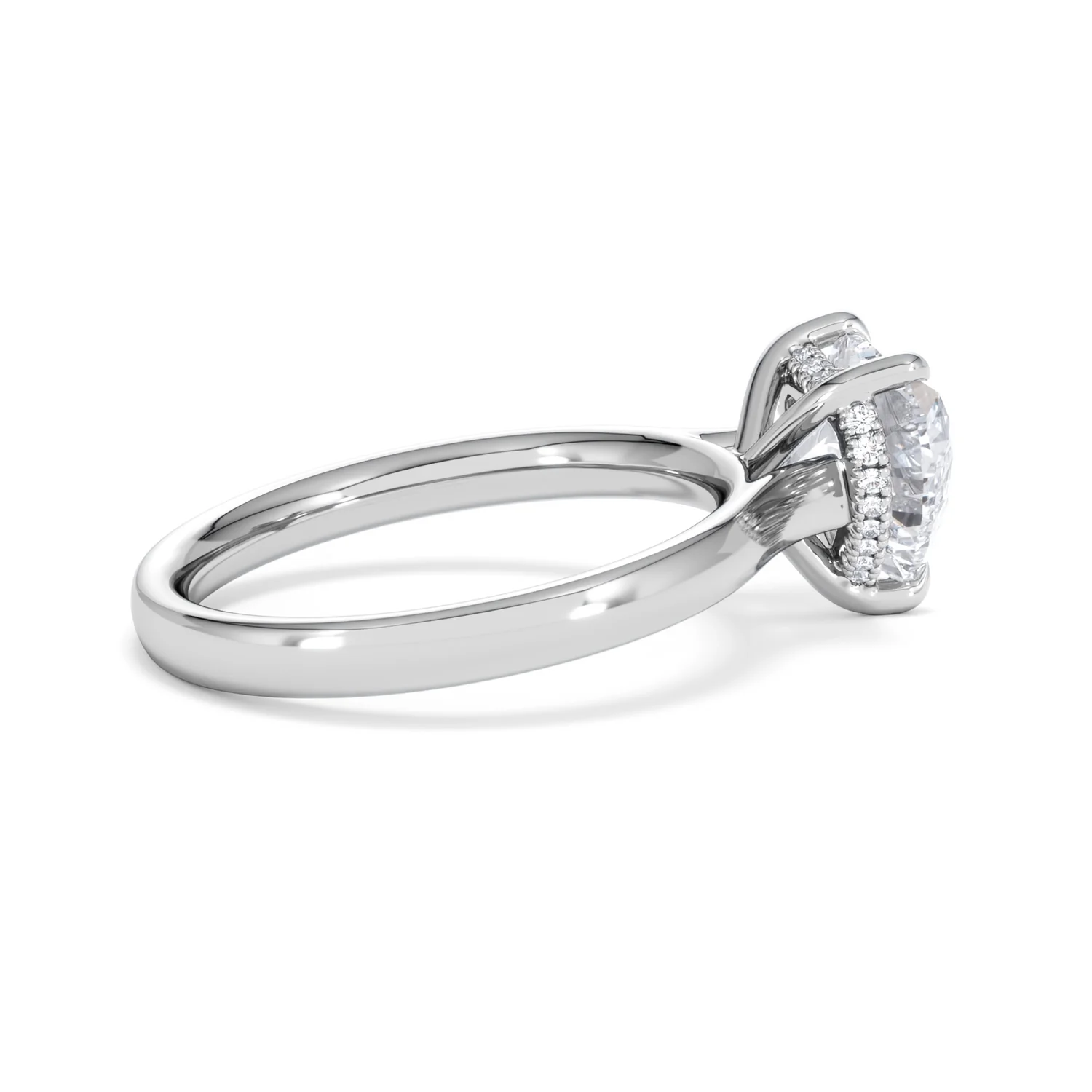 Amora Heart 2.09ct Hidden Halo Lab Diamond Engagement Ring F/VS Set in Platinum - Image 31