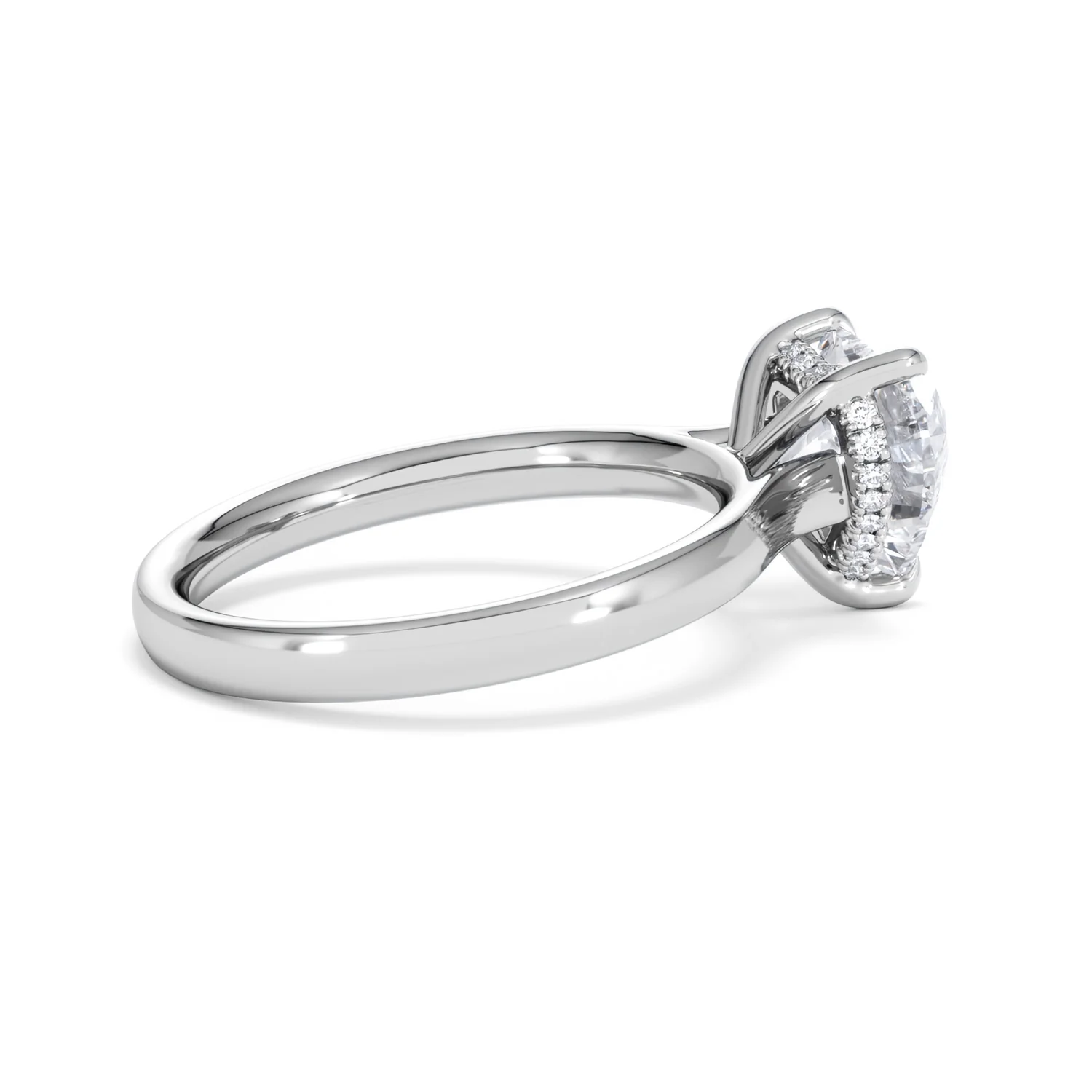 Amora Heart 2.09ct Hidden Halo Lab Diamond Engagement Ring F/VS Set in Platinum - Image 32