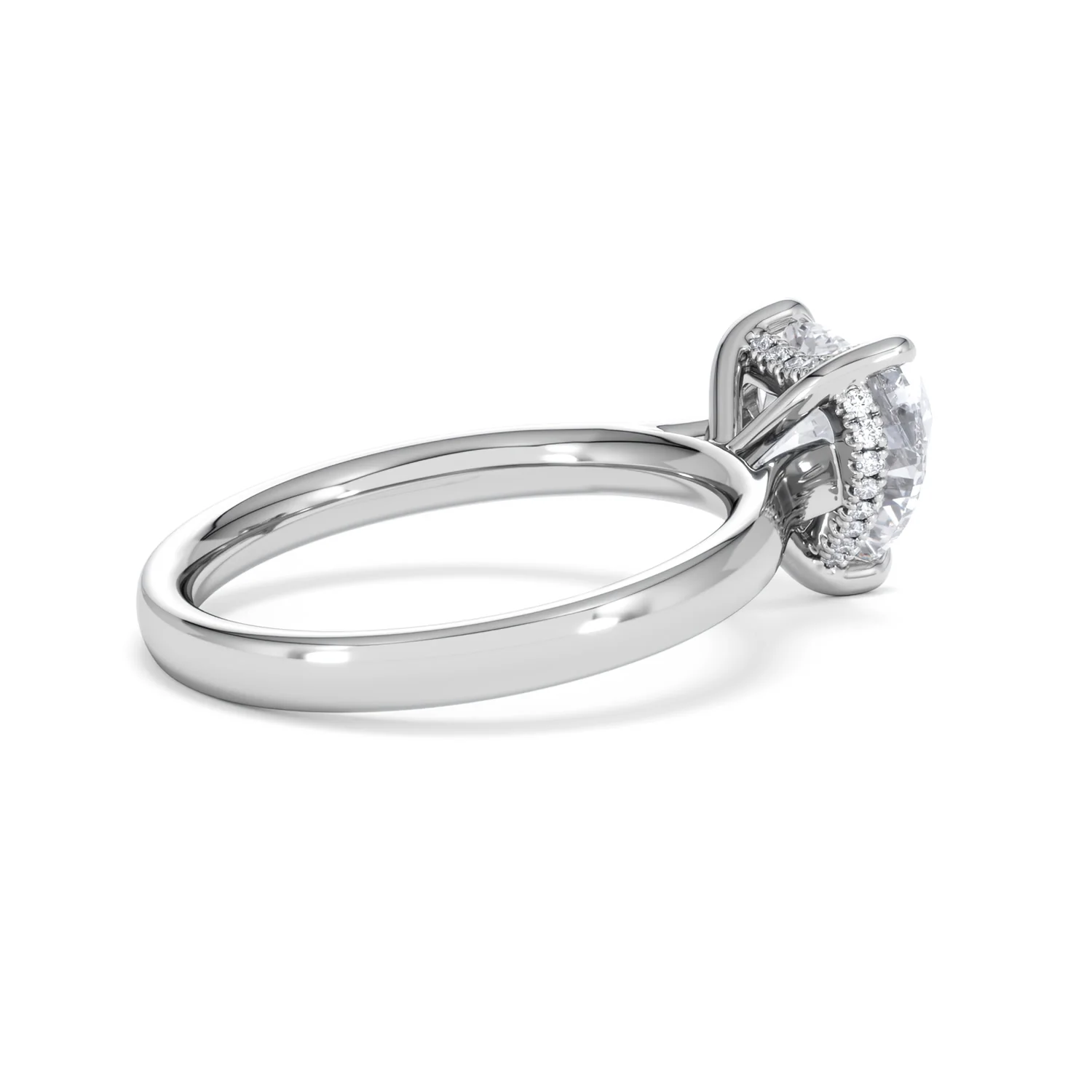 Amora Heart 2.09ct Hidden Halo Lab Diamond Engagement Ring F/VS Set in Platinum - Image 34