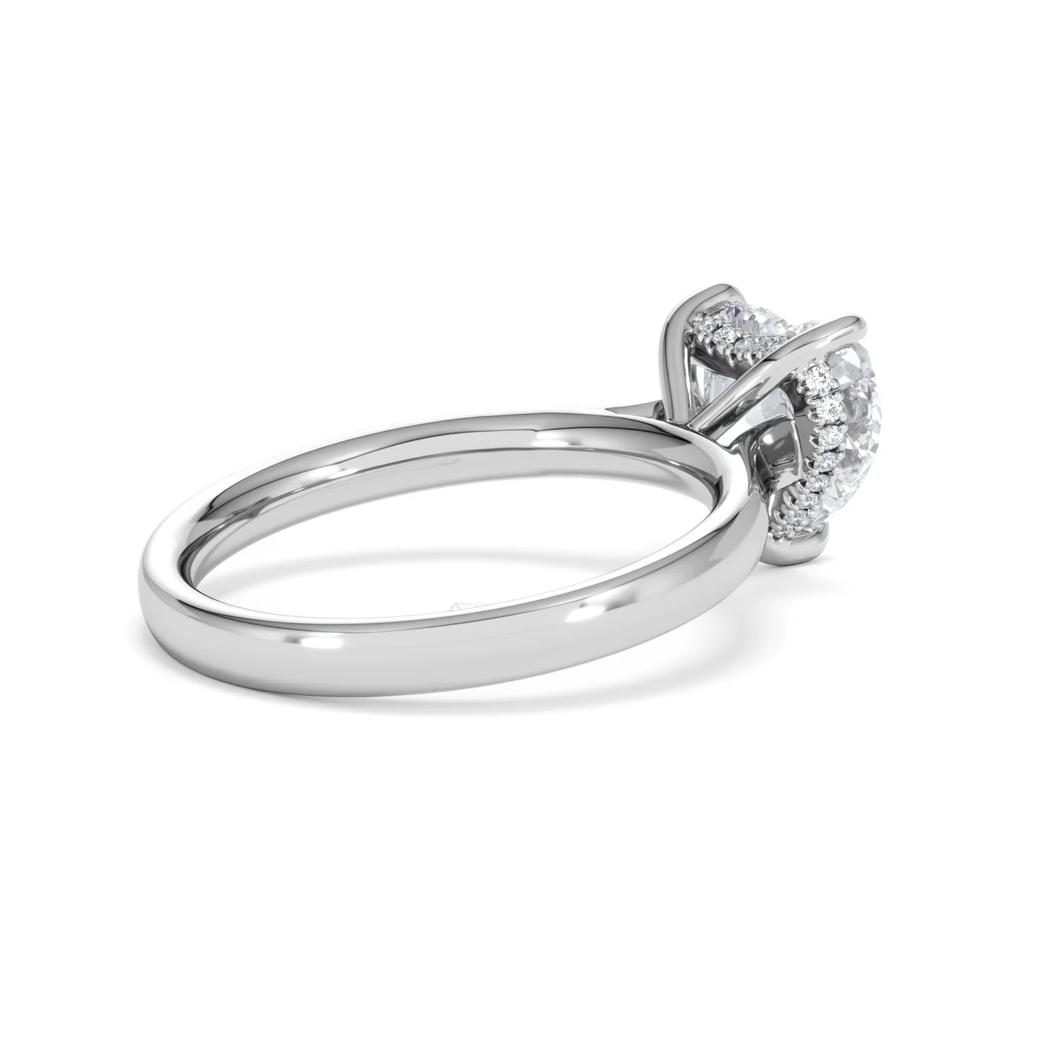 Amora Heart 2.09ct Hidden Halo Lab Diamond Engagement Ring F/VS Set in Platinum - Image 36