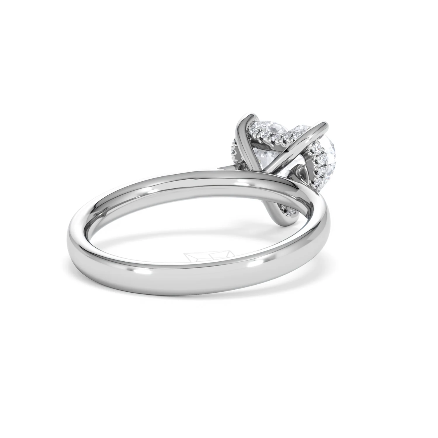 Amora Heart 2.09ct Hidden Halo Lab Diamond Engagement Ring F/VS Set in Platinum - Image 41