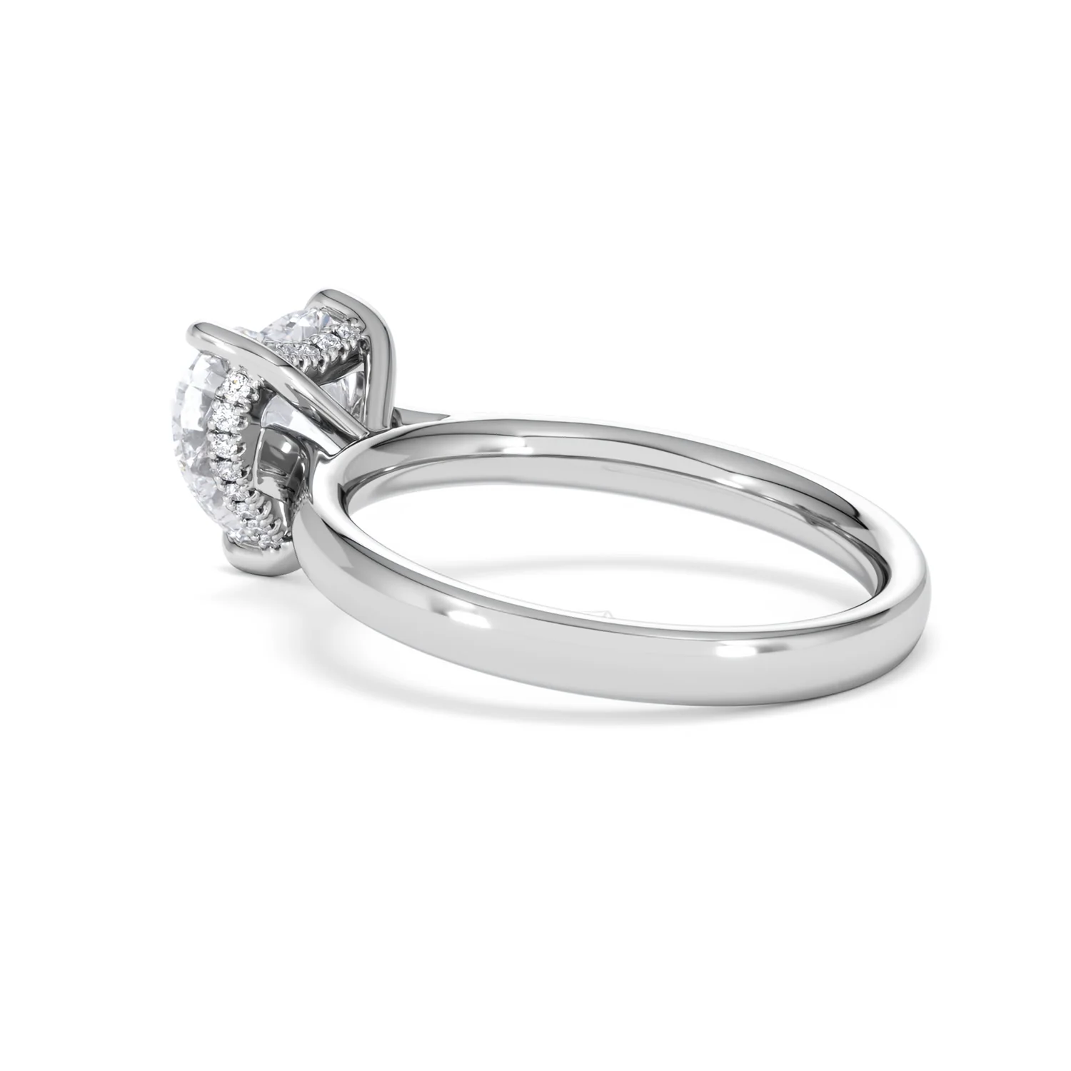 Amora Heart 2.09ct Hidden Halo Lab Diamond Engagement Ring F/VS Set in Platinum - Image 60
