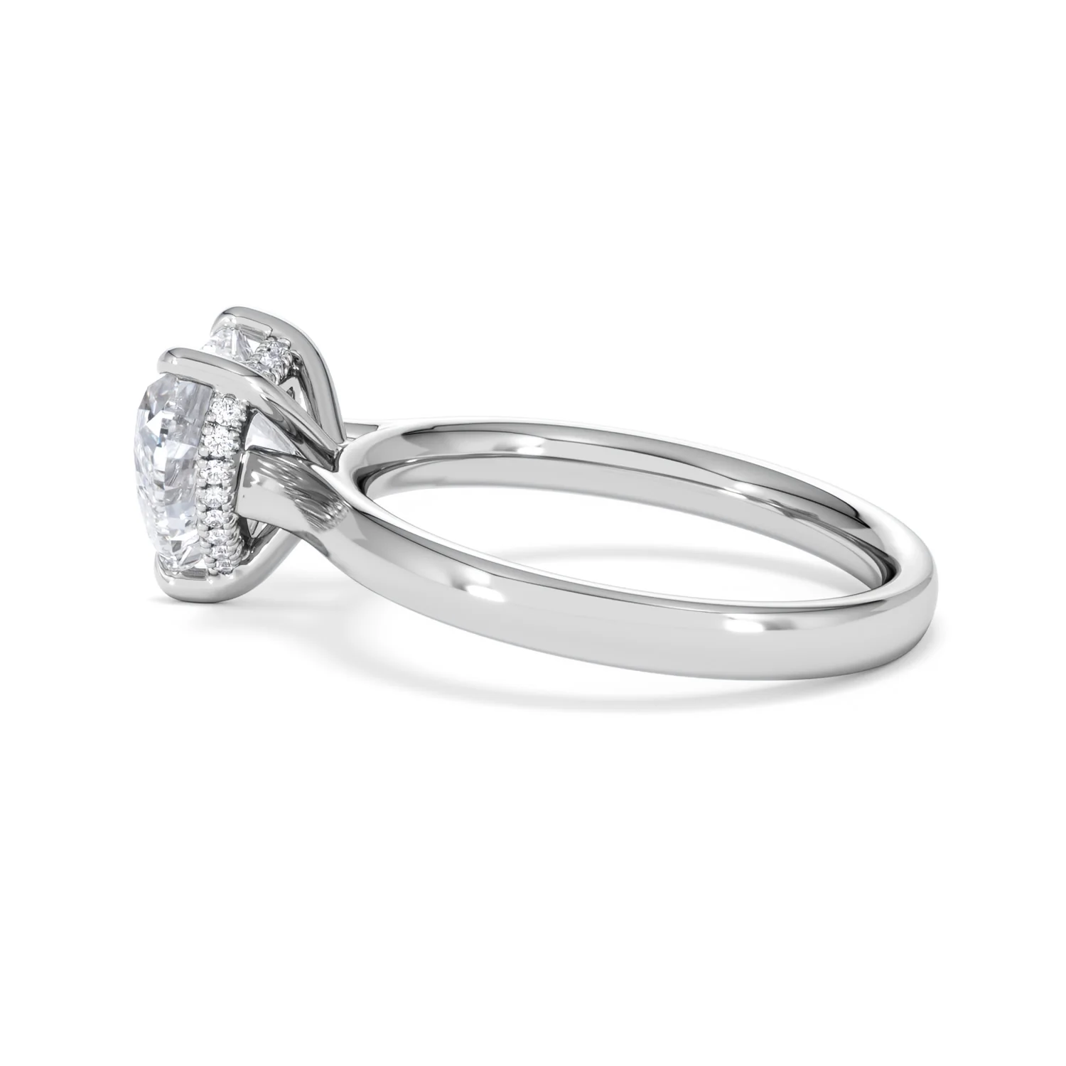 Amora Heart 2.09ct Hidden Halo Lab Diamond Engagement Ring F/VS Set in Platinum - Image 65