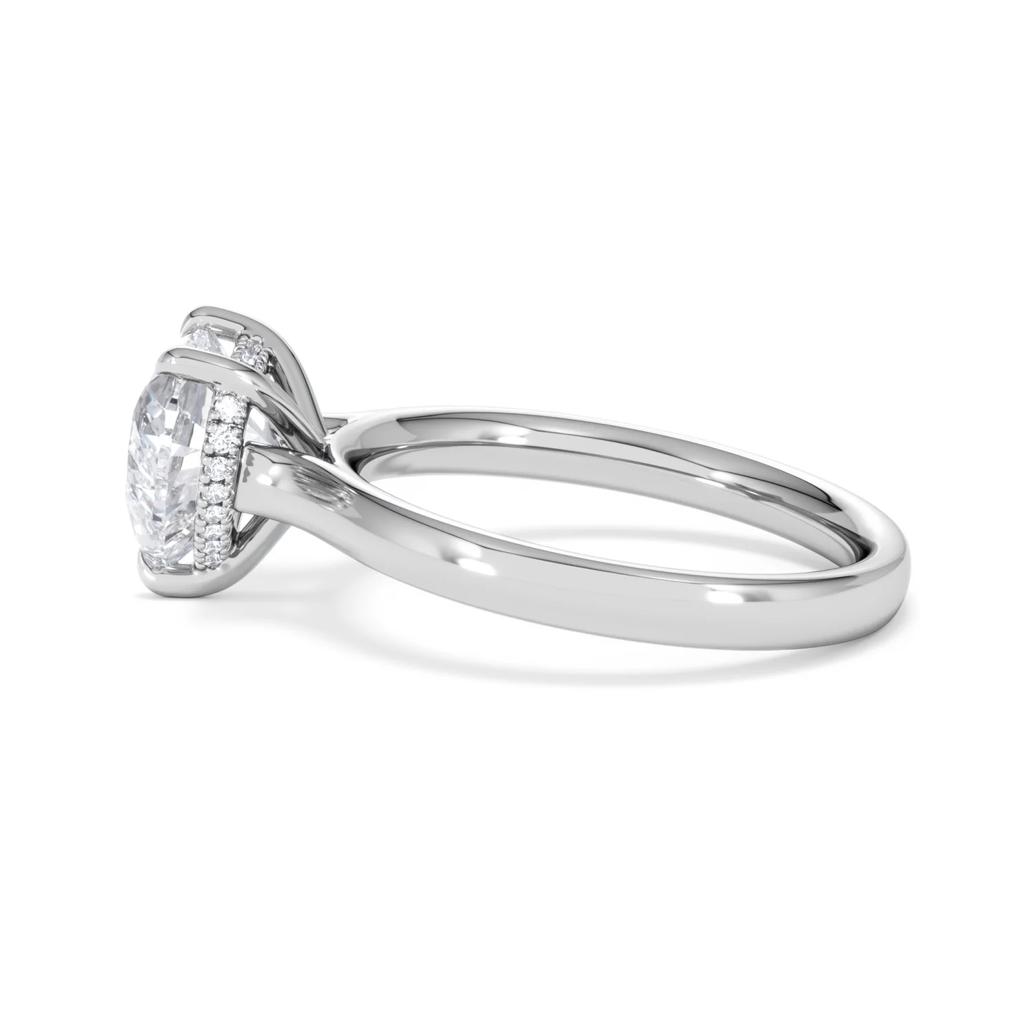Amora Heart 2.09ct Hidden Halo Lab Diamond Engagement Ring F/VS Set in Platinum - Image 67