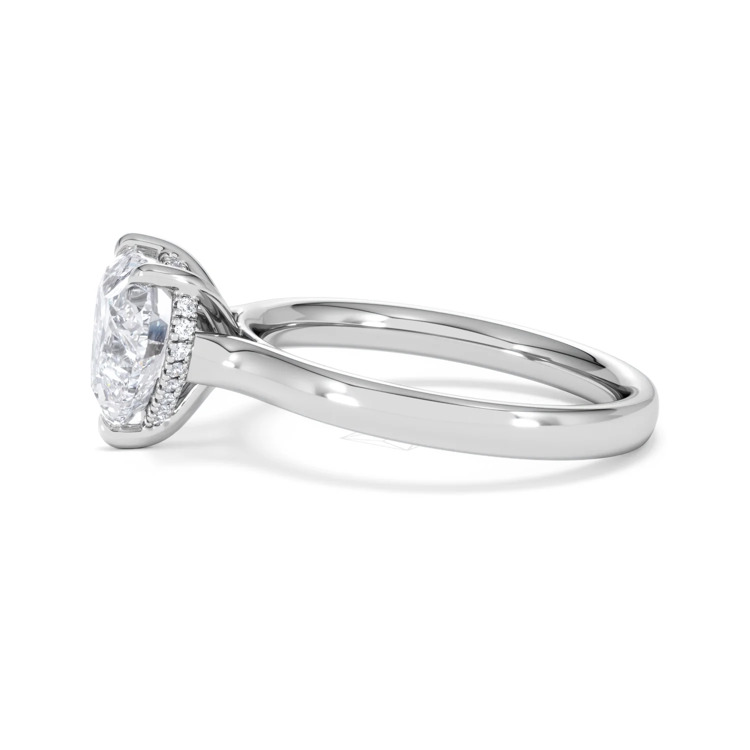 Amora Heart 2.09ct Hidden Halo Lab Diamond Engagement Ring F/VS Set in Platinum - Image 70
