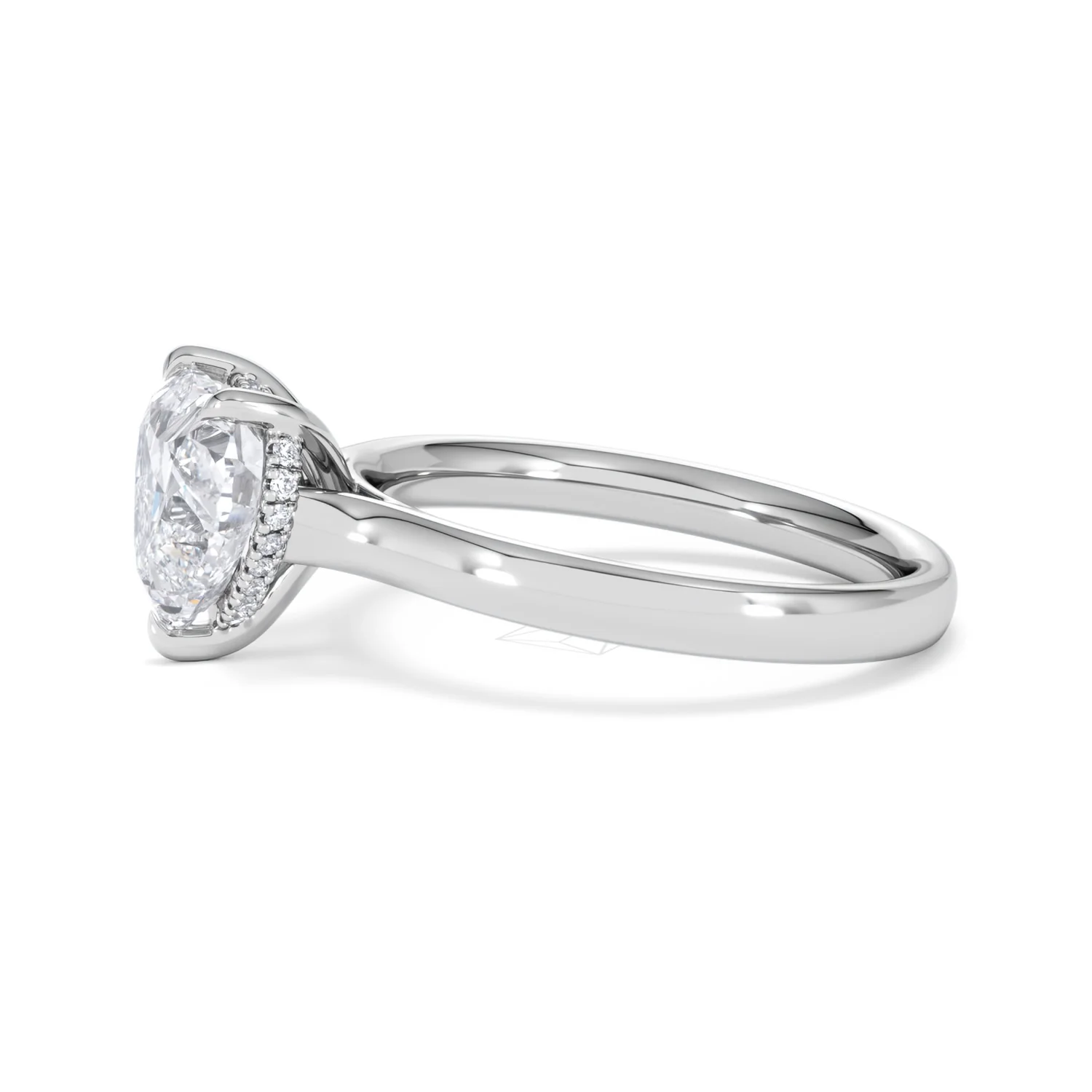 Amora Heart 2.09ct Hidden Halo Lab Diamond Engagement Ring F/VS Set in Platinum - Image 71