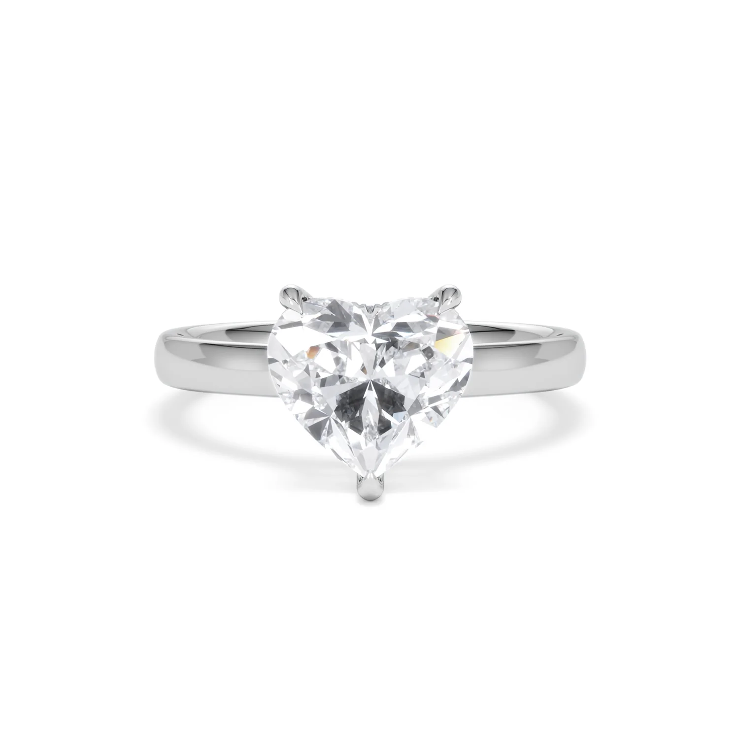 Amora Heart 2.09ct Hidden Halo Lab Diamond Engagement Ring F/VS Set in Platinum - Image 8