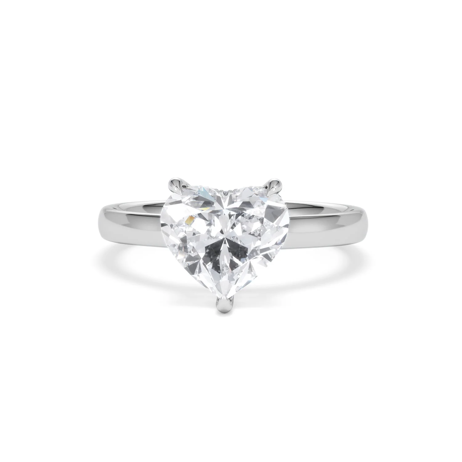 Amora Heart 2.09ct Hidden Halo Lab Diamond Engagement Ring F/VS Set in Platinum - Image 87