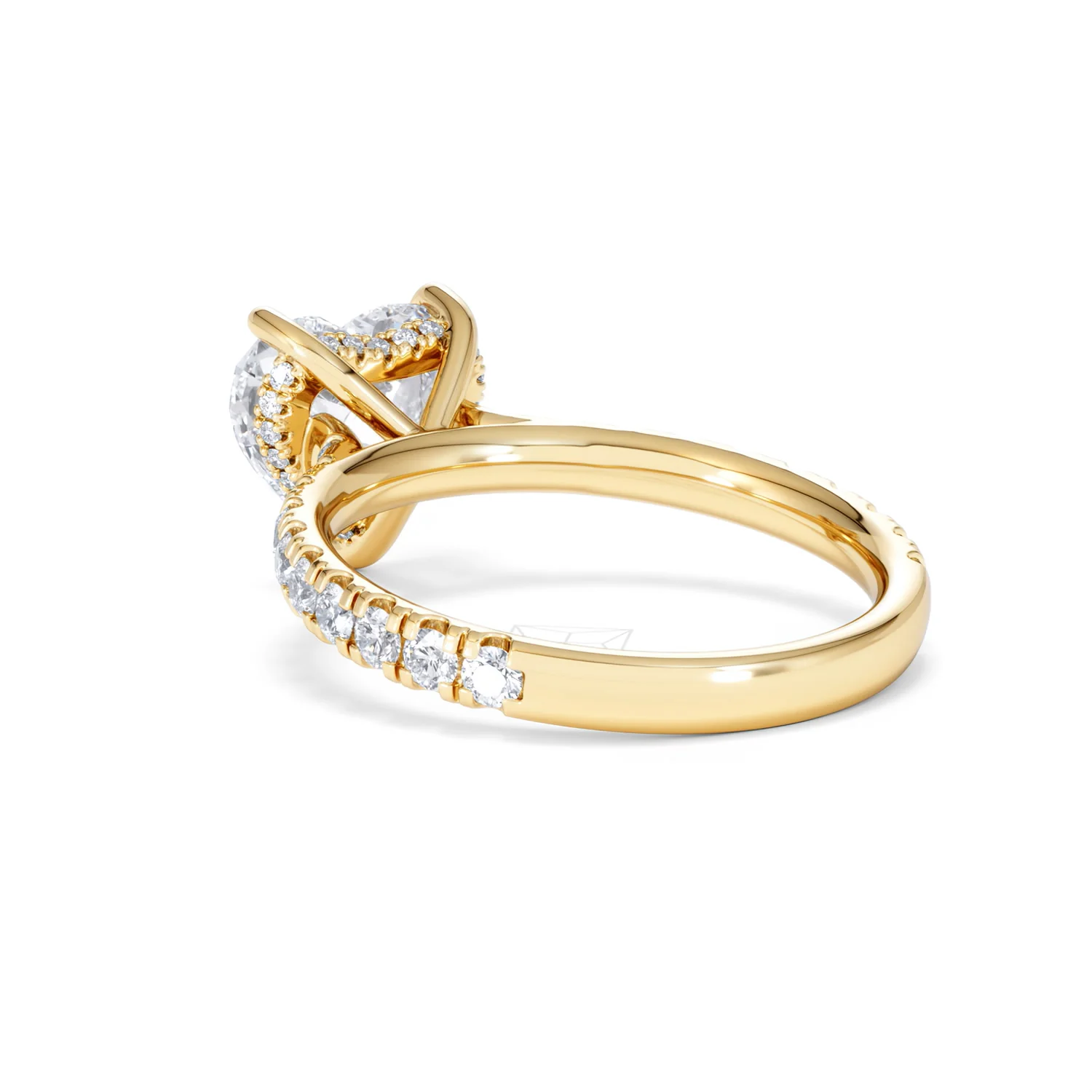 Amora Heart 2.55ct Hidden Halo Lab Diamond Engagement Ring With Side Stones Set in 18K Gold - Image 56
