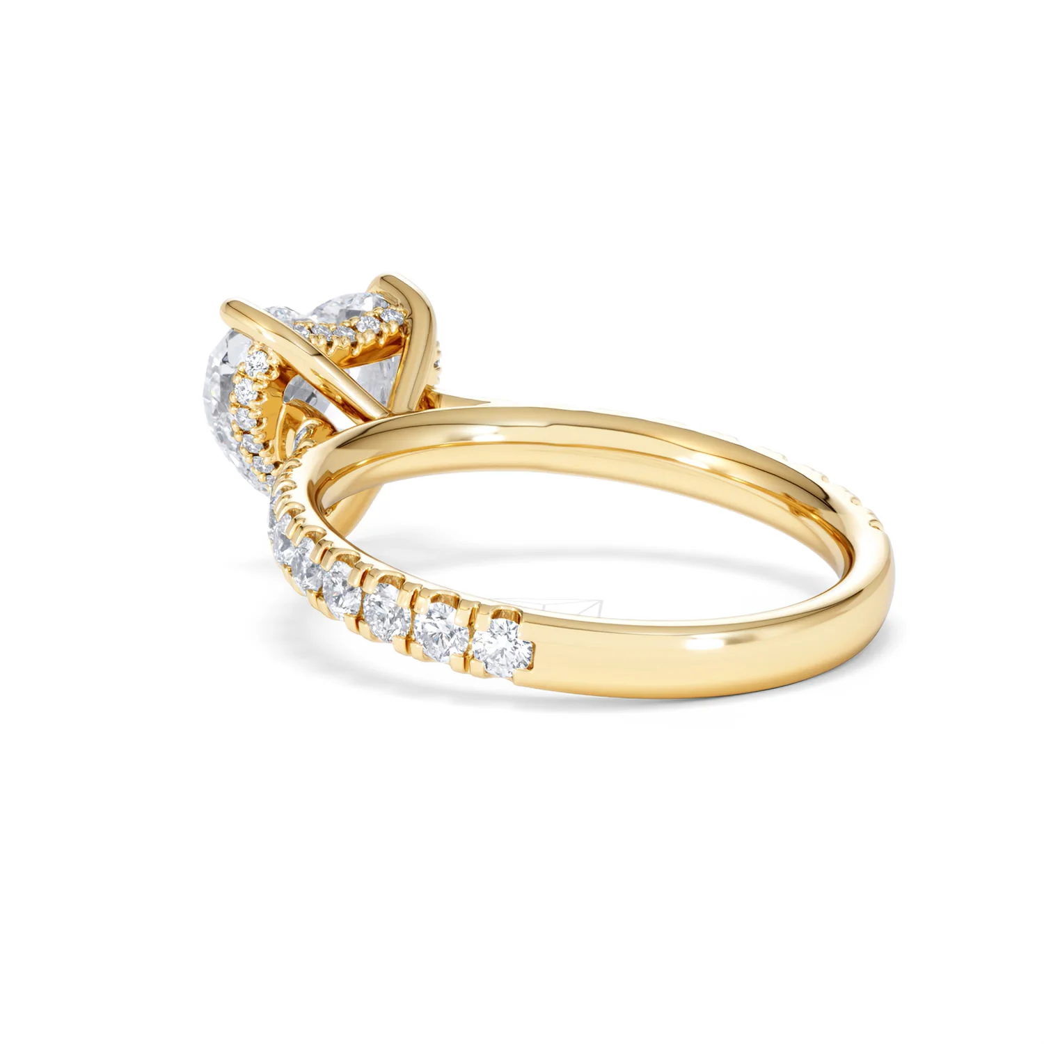 Amora Heart 2.55ct Hidden Halo Lab Diamond Engagement Ring With Side Stones Set in 18K Gold - Image 57