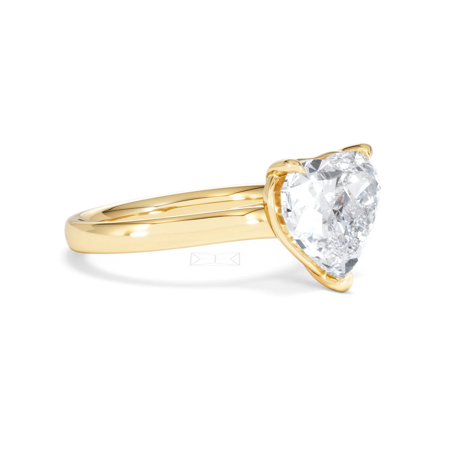 Amora Heart 3.00ct Lab Diamond Engagement Ring G/VS Set in 18K Gold - Image 18