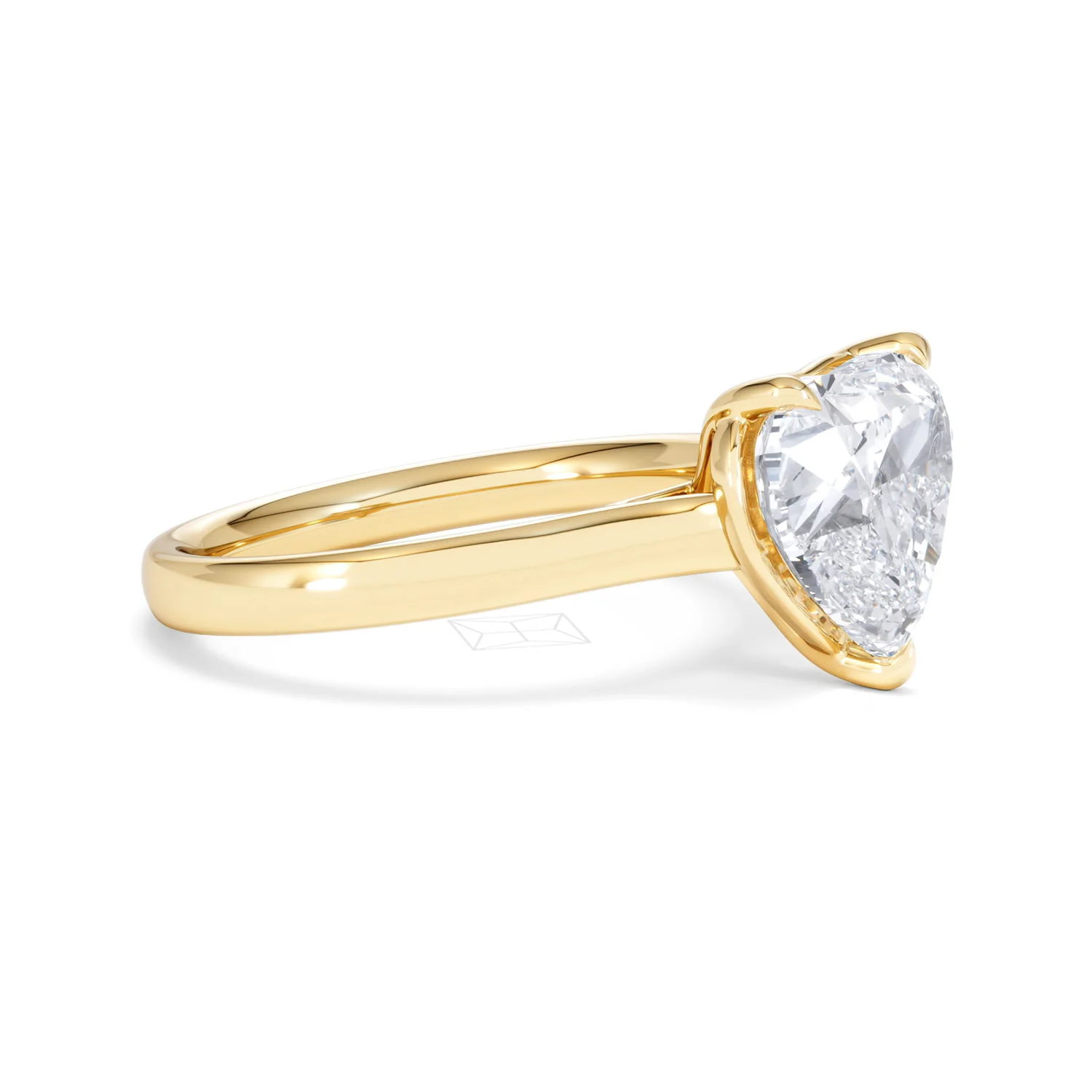 Amora Heart 3.00ct Lab Diamond Engagement Ring G/VS Set in 18K Gold - Image 21