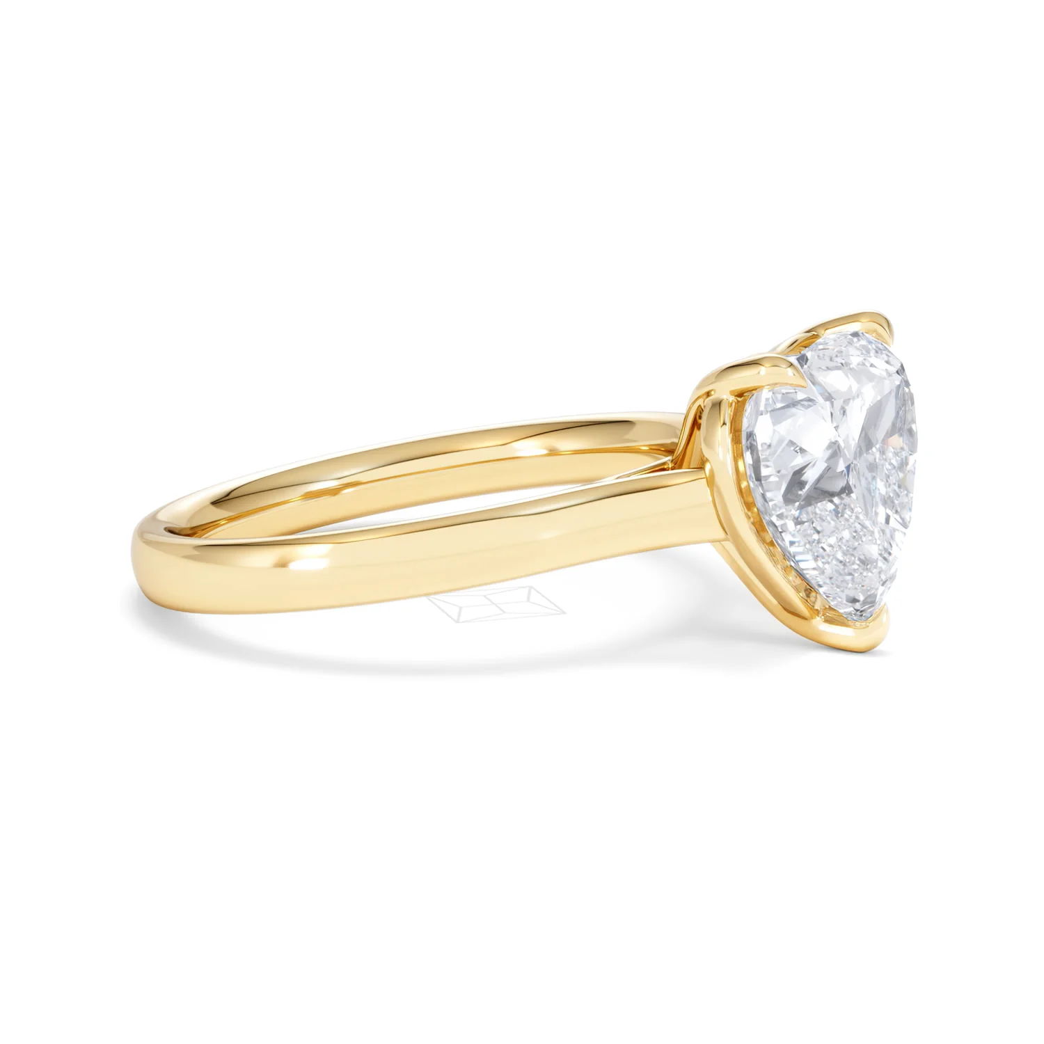 Amora Heart 3.00ct Lab Diamond Engagement Ring G/VS Set in 18K Gold - Image 22