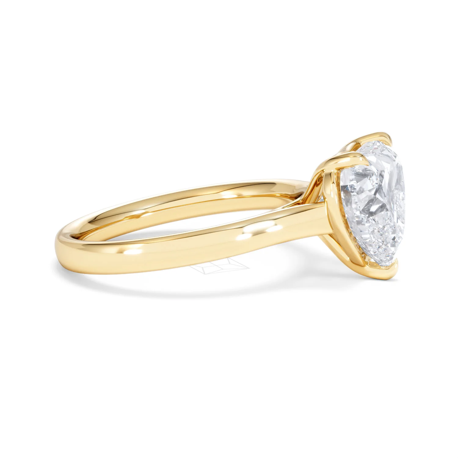 Amora Heart 3.00ct Lab Diamond Engagement Ring G/VS Set in 18K Gold - Image 24