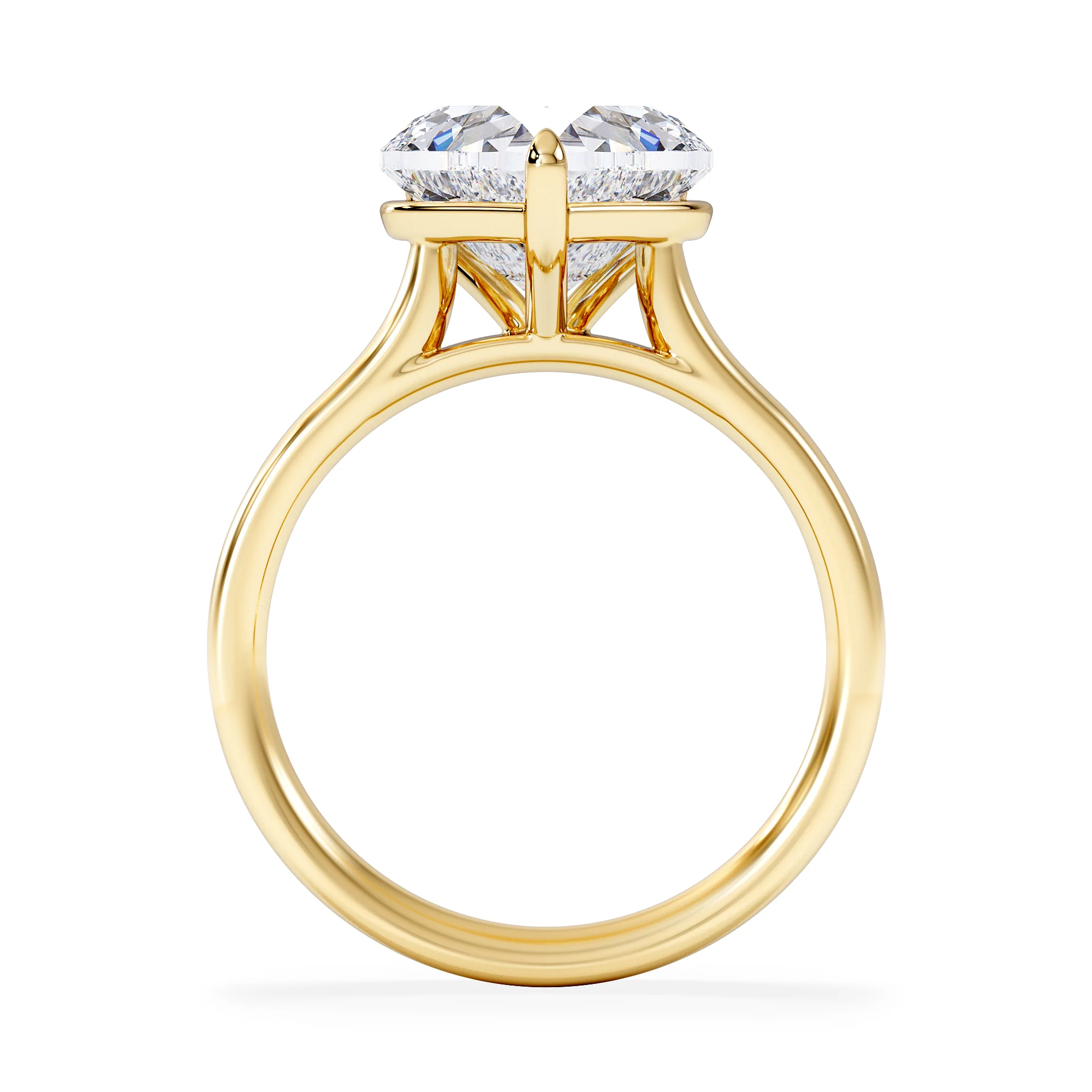 Amora Heart 3.00ct Lab Diamond Engagement Ring G/VS Set in 18K Gold - Image 3