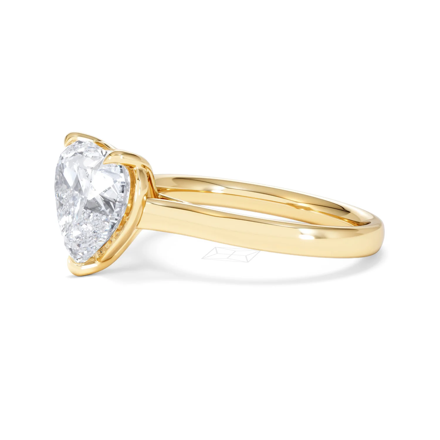 Amora Heart 3.00ct Lab Diamond Engagement Ring G/VS Set in 18K Gold - Image 74