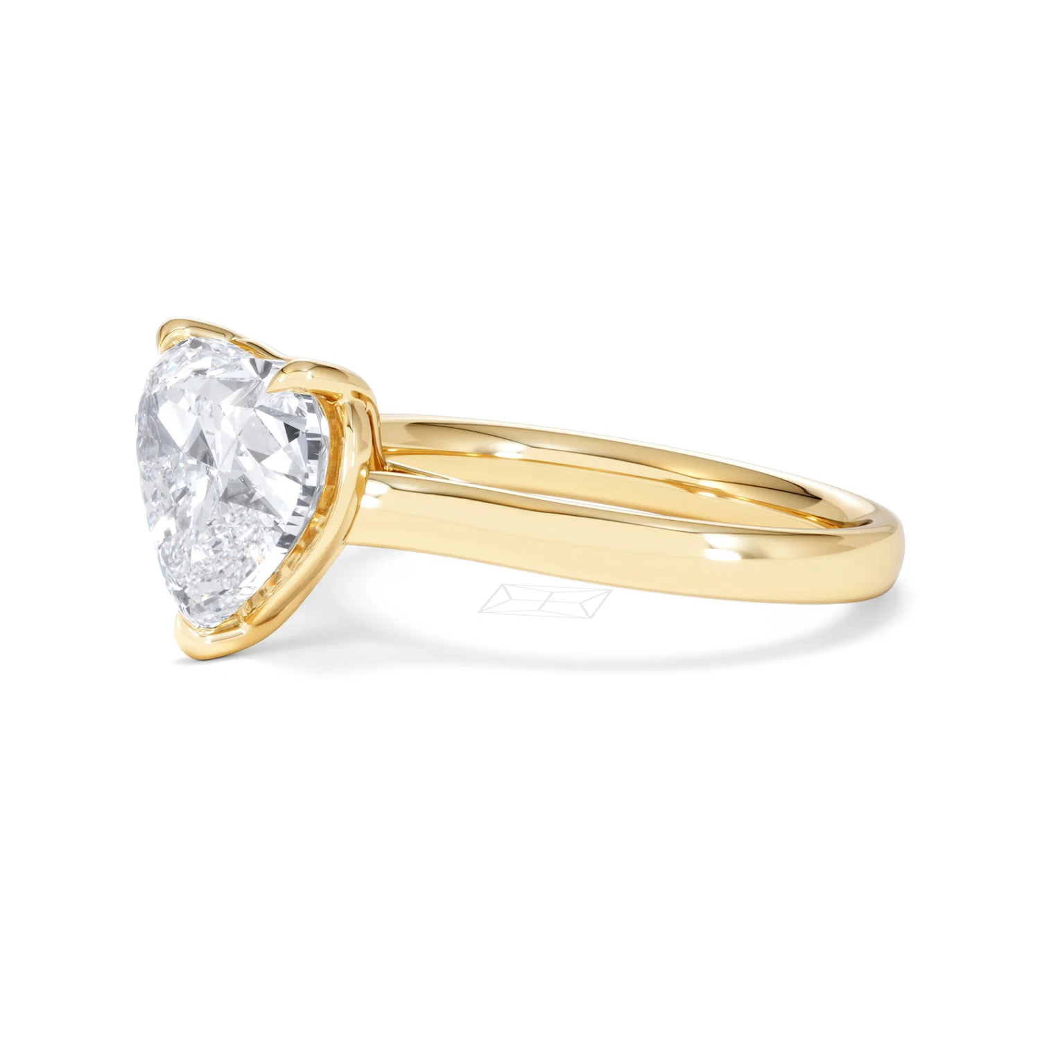 Amora Heart 3.00ct Lab Diamond Engagement Ring G/VS Set in 18K Gold - Image 75