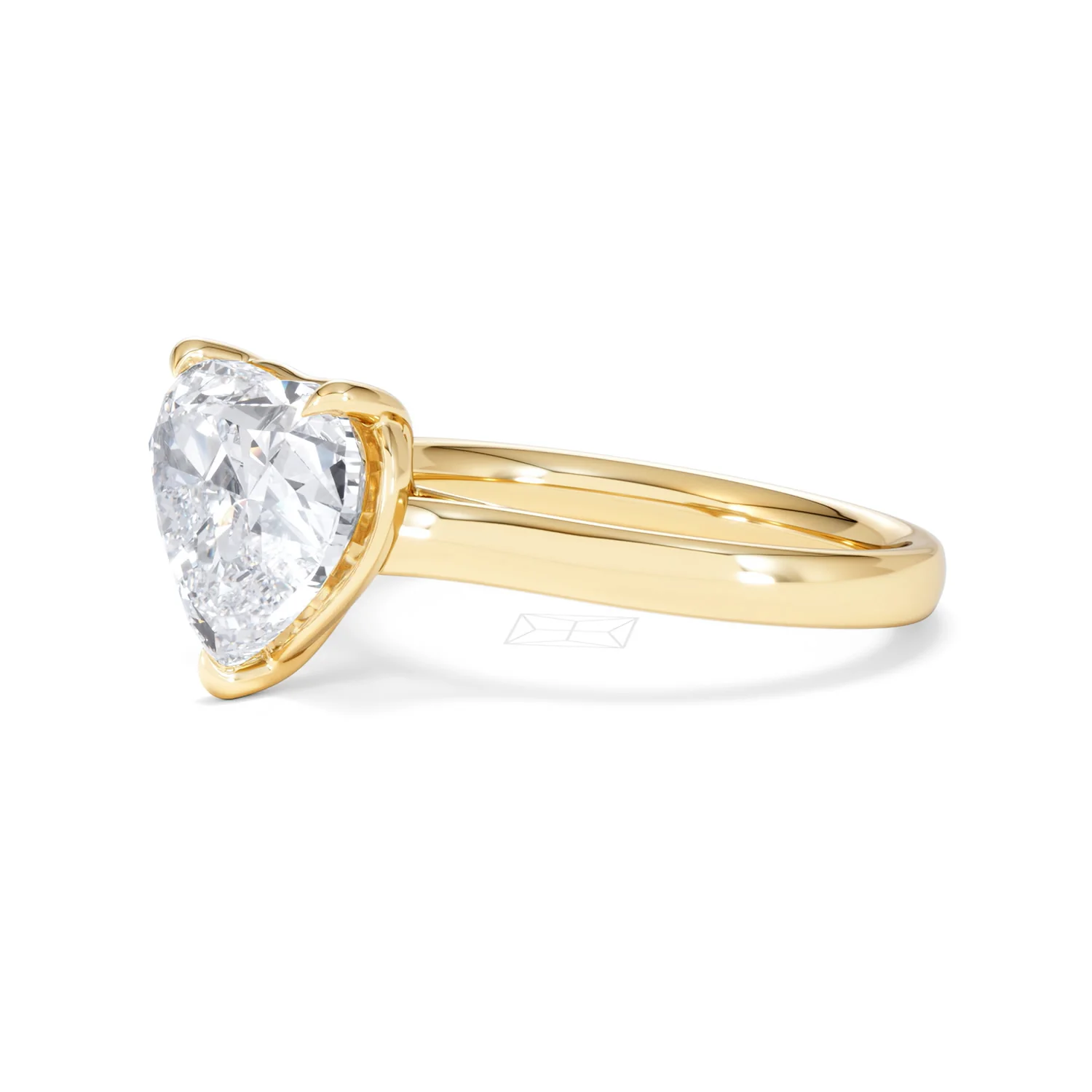 Amora Heart 3.00ct Lab Diamond Engagement Ring G/VS Set in 18K Gold - Image 76