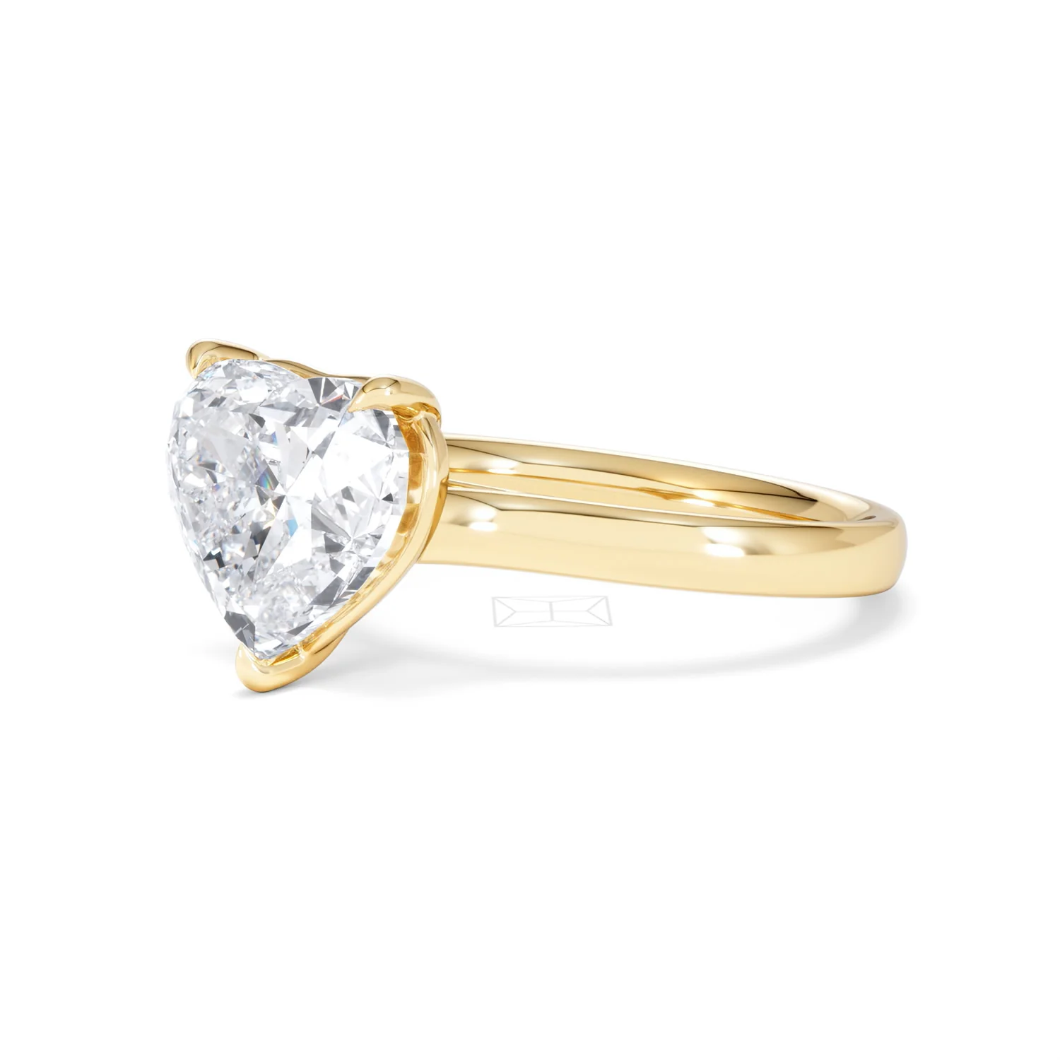 Amora Heart 3.00ct Lab Diamond Engagement Ring G/VS Set in 18K Gold - Image 78