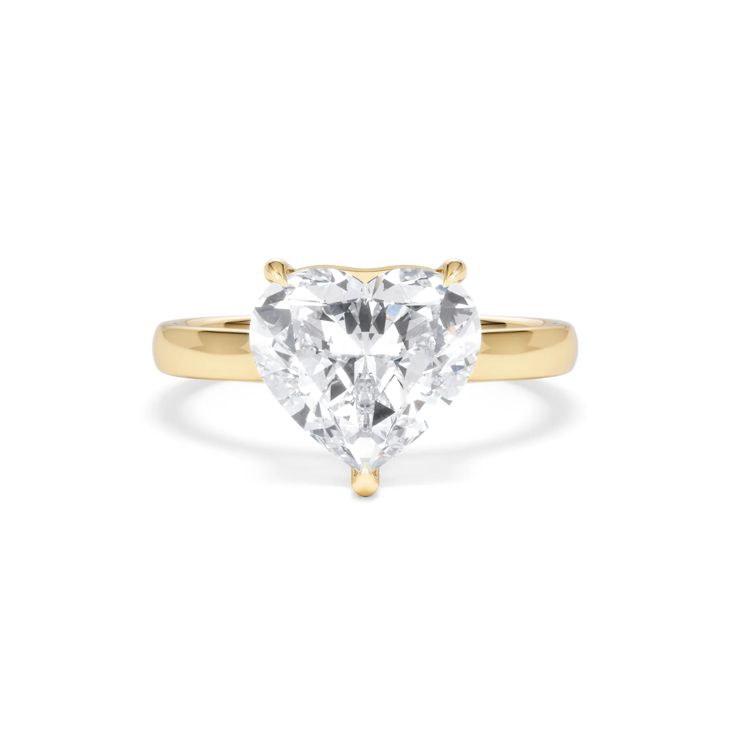 Amora Heart 3.00ct Lab Diamond Engagement Ring G/VS Set in 18K Gold - Image 8