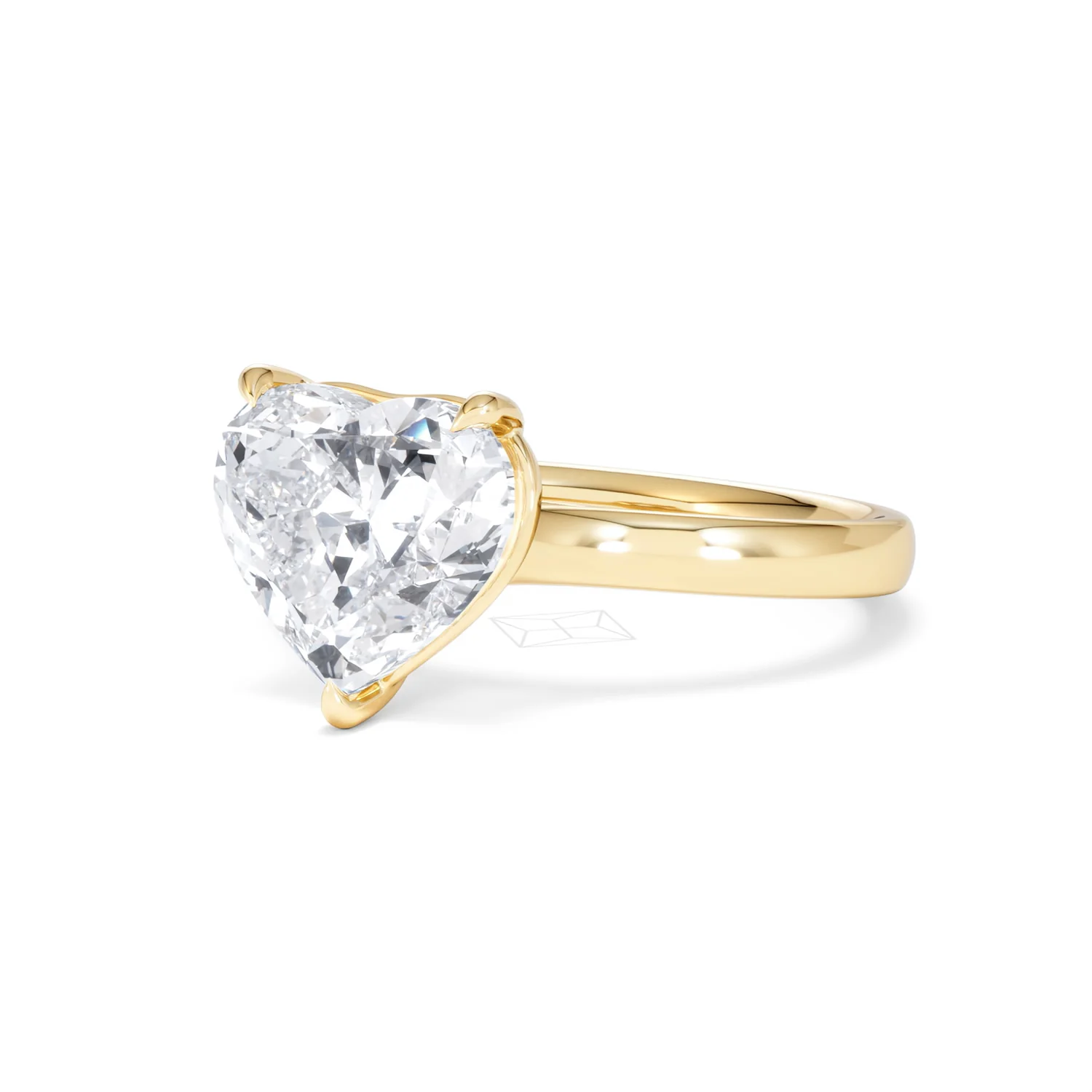 Amora Heart 3.00ct Lab Diamond Engagement Ring G/VS Set in 18K Gold - Image 81