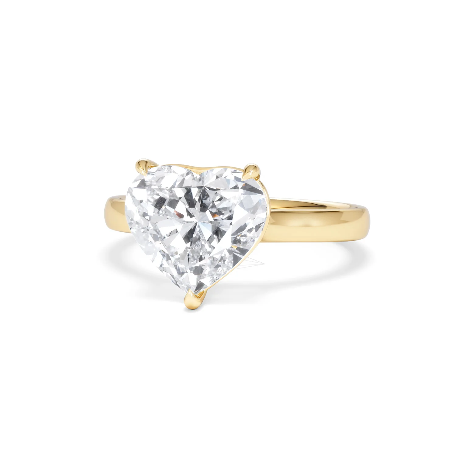 Amora Heart 3.00ct Lab Diamond Engagement Ring G/VS Set in 18K Gold - Image 85