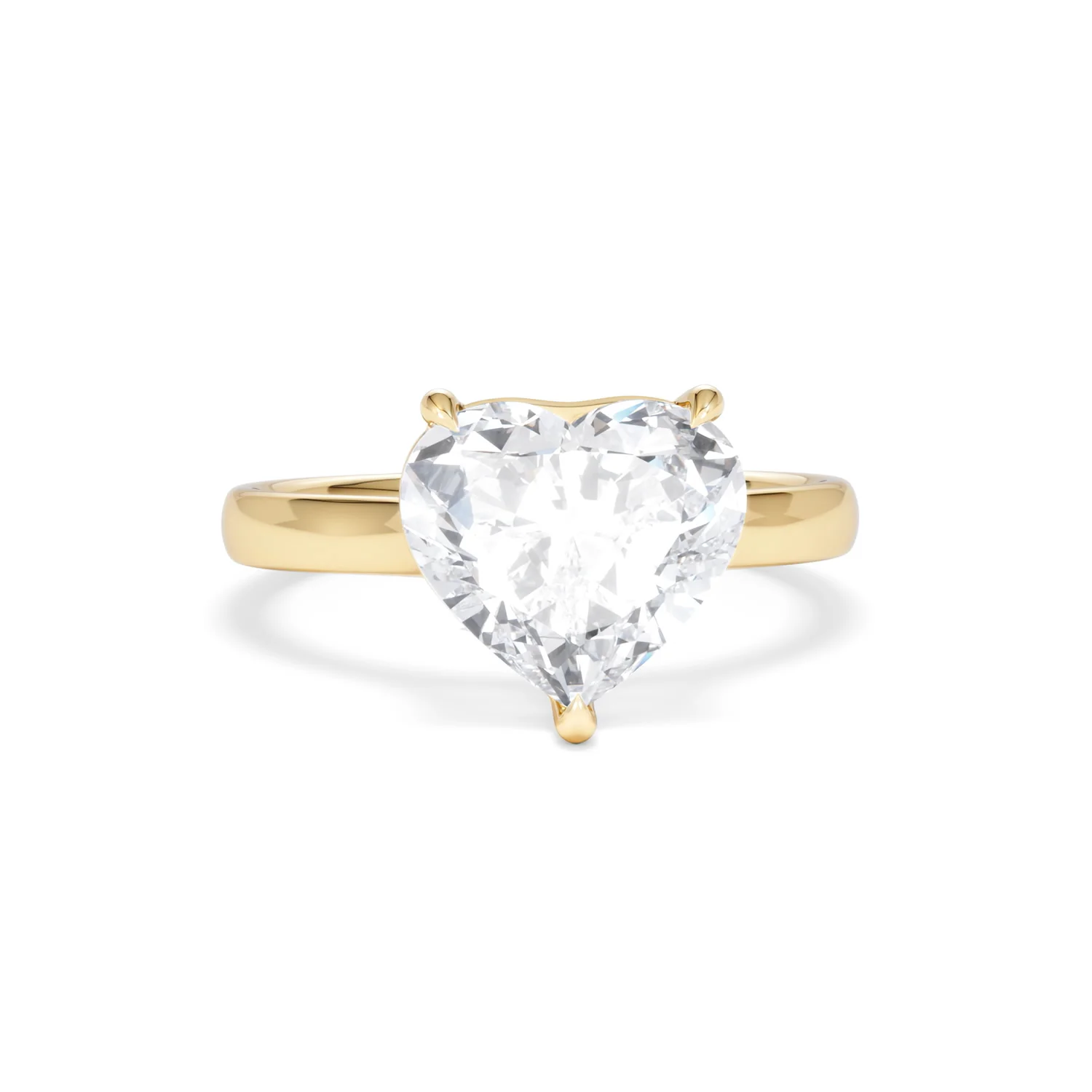 Amora Heart 3.00ct Lab Diamond Engagement Ring G/VS Set in 18K Gold - Image 9