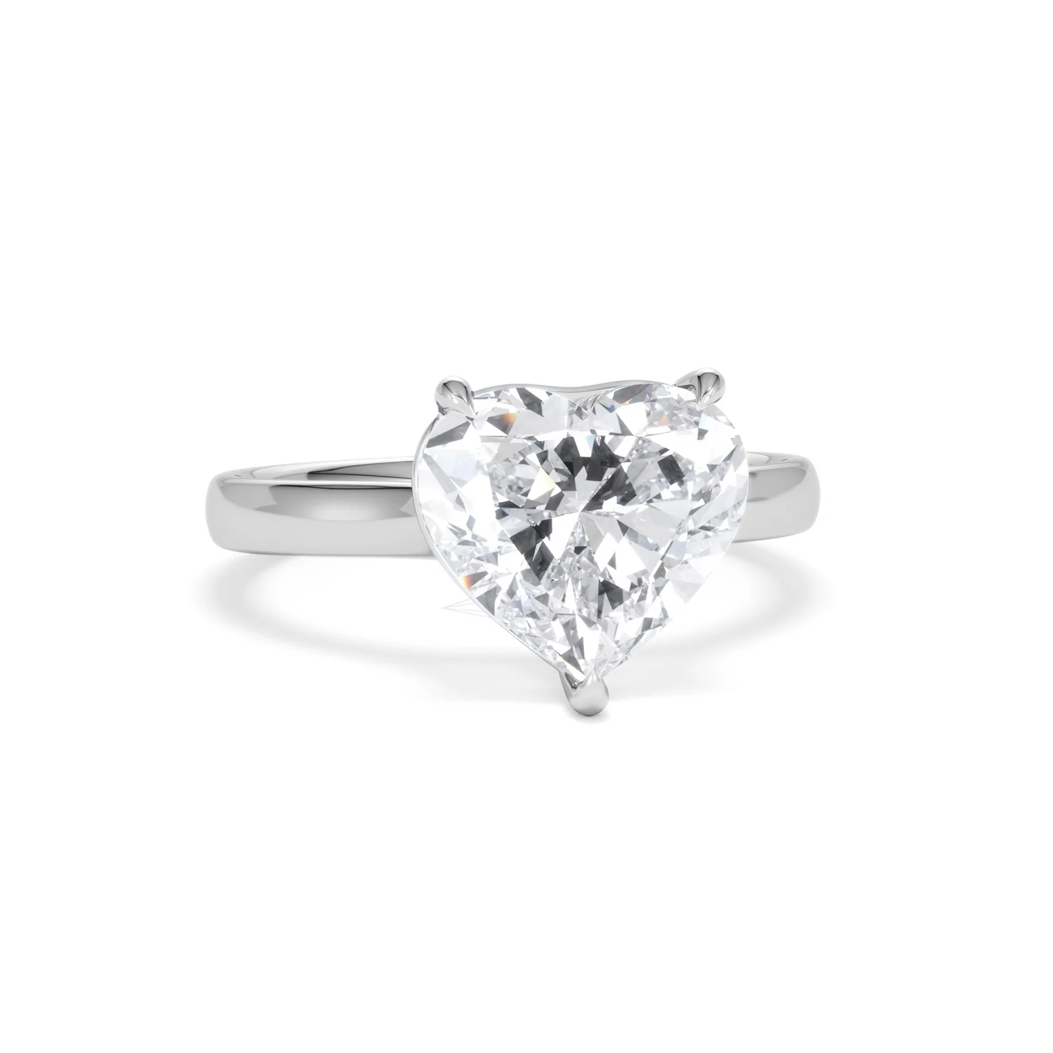 Amora Heart 3.00ct Lab Diamond Engagement Ring G/VS Set in 18K White Gold - Image 10