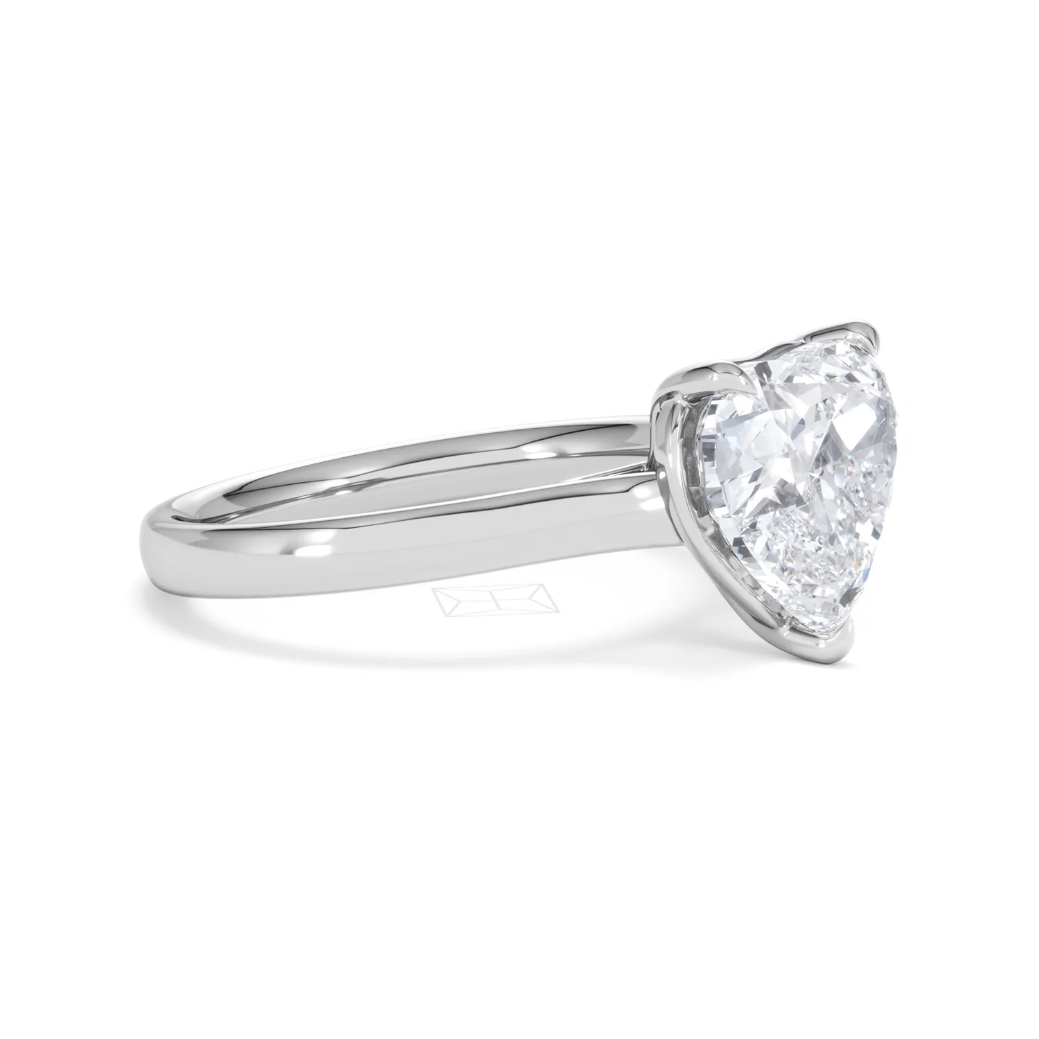 Amora Heart 3.00ct Lab Diamond Engagement Ring G/VS Set in 18K White Gold - Image 20