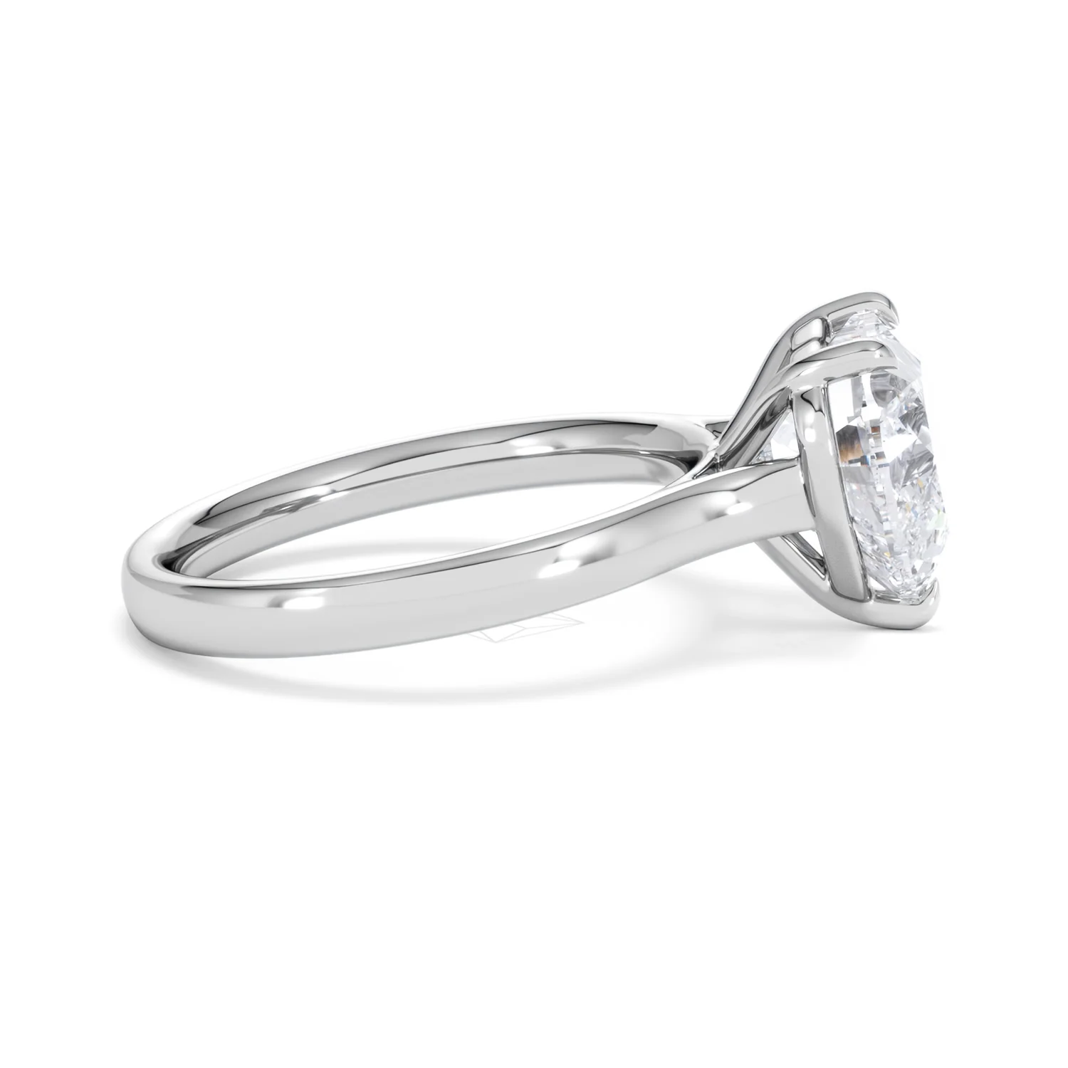 Amora Heart 3.00ct Lab Diamond Engagement Ring G/VS Set in 18K White Gold - Image 27