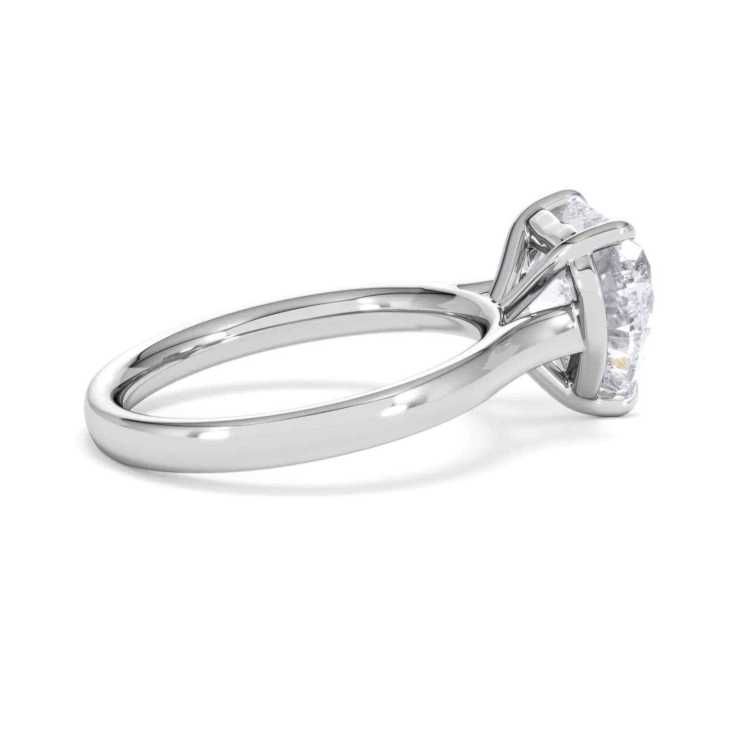 Amora Heart 3.00ct Lab Diamond Engagement Ring G/VS Set in 18K White Gold - Image 31
