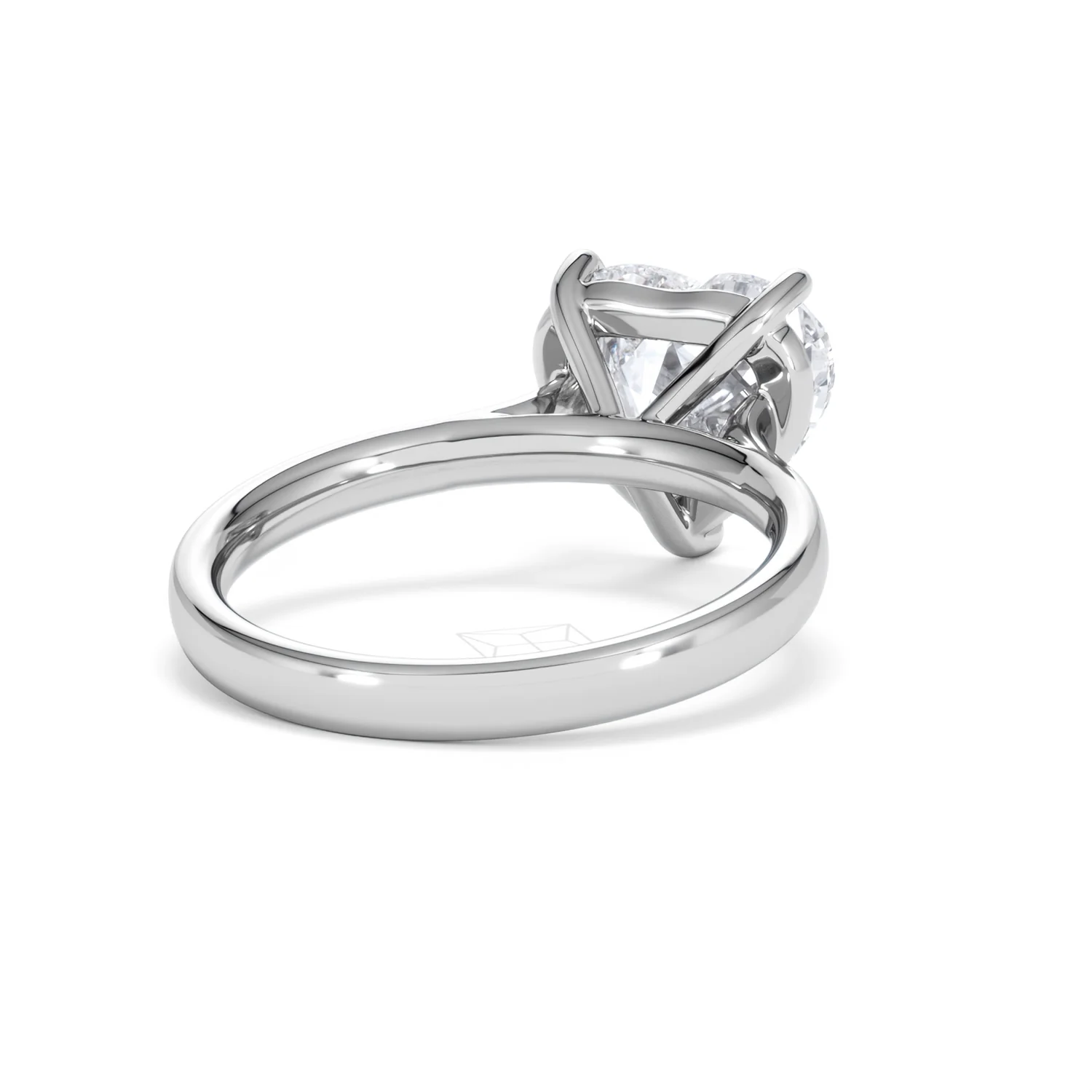 Amora Heart 3.00ct Lab Diamond Engagement Ring G/VS Set in 18K White Gold - Image 42