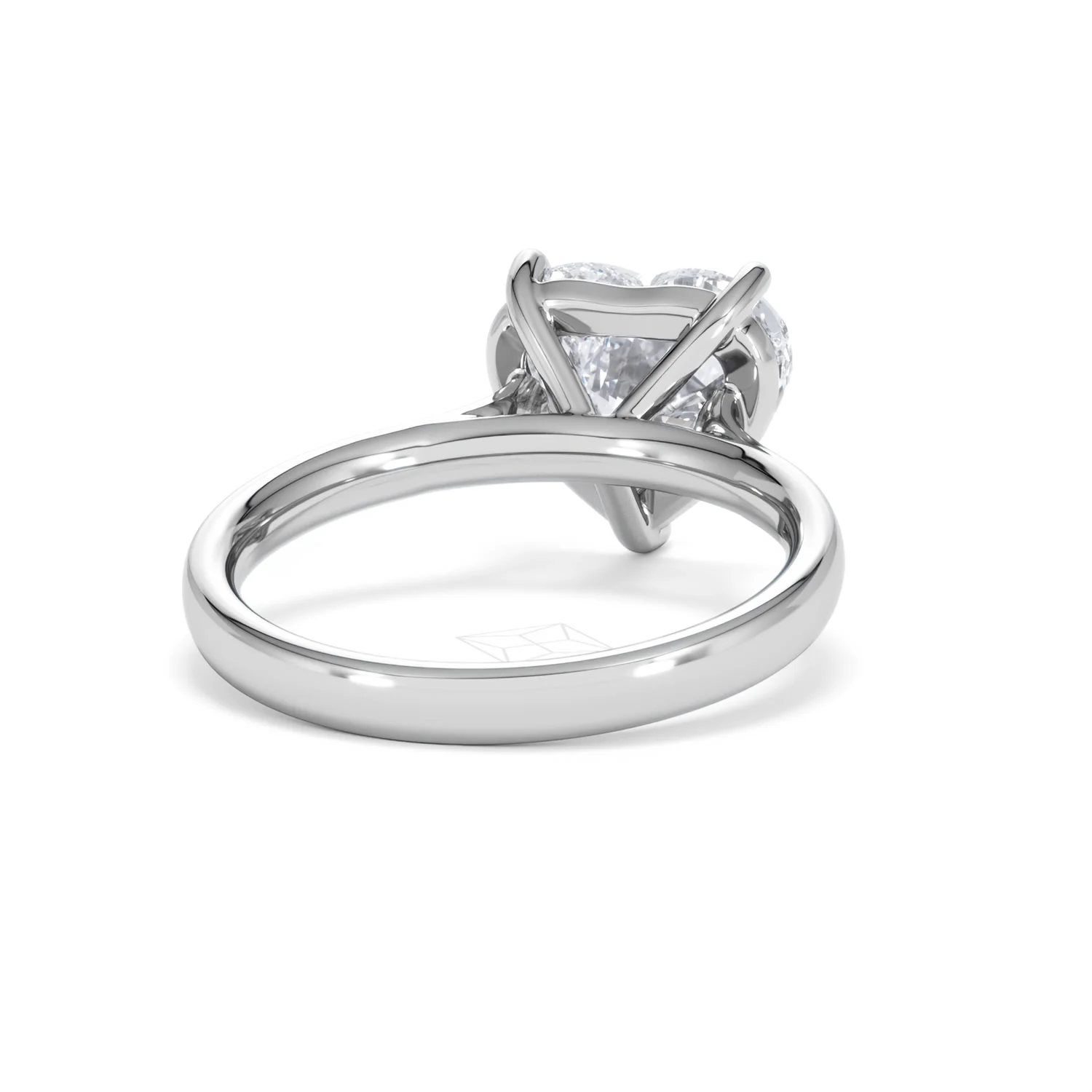 Amora Heart 3.00ct Lab Diamond Engagement Ring G/VS Set in 18K White Gold - Image 44