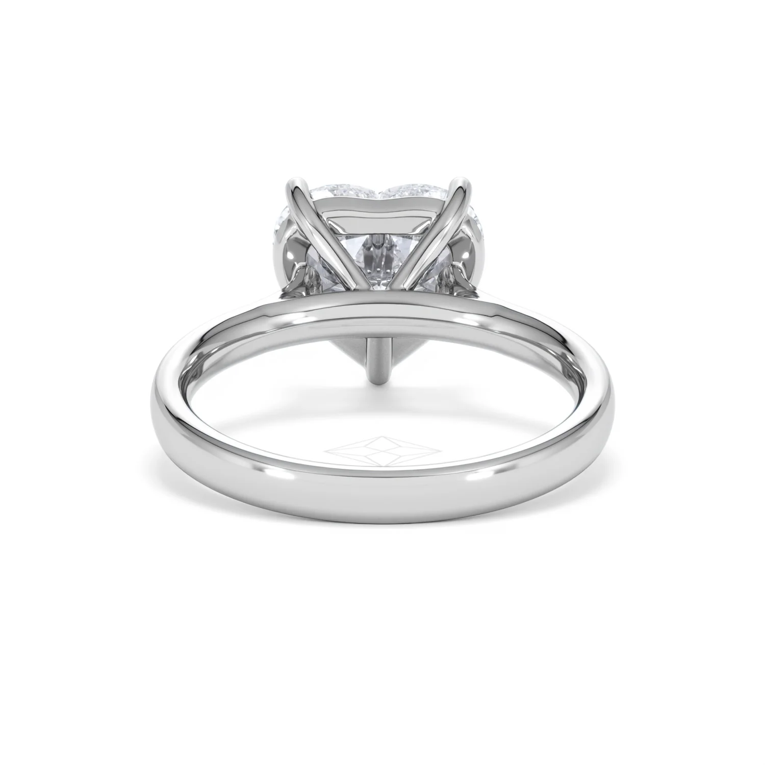 Amora Heart 3.00ct Lab Diamond Engagement Ring G/VS Set in 18K White Gold - Image 48