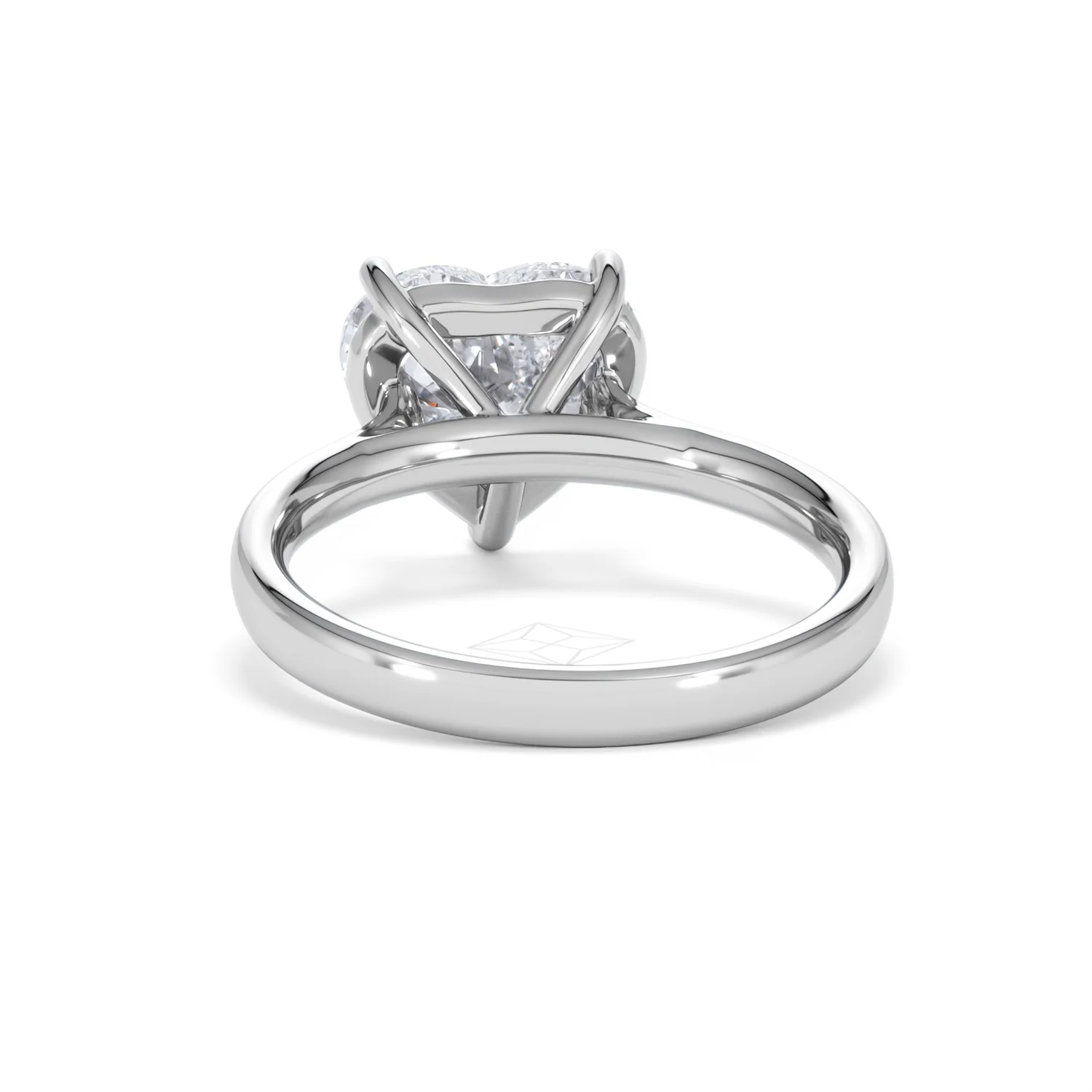 Amora Heart 3.00ct Lab Diamond Engagement Ring G/VS Set in 18K White Gold - Image 50