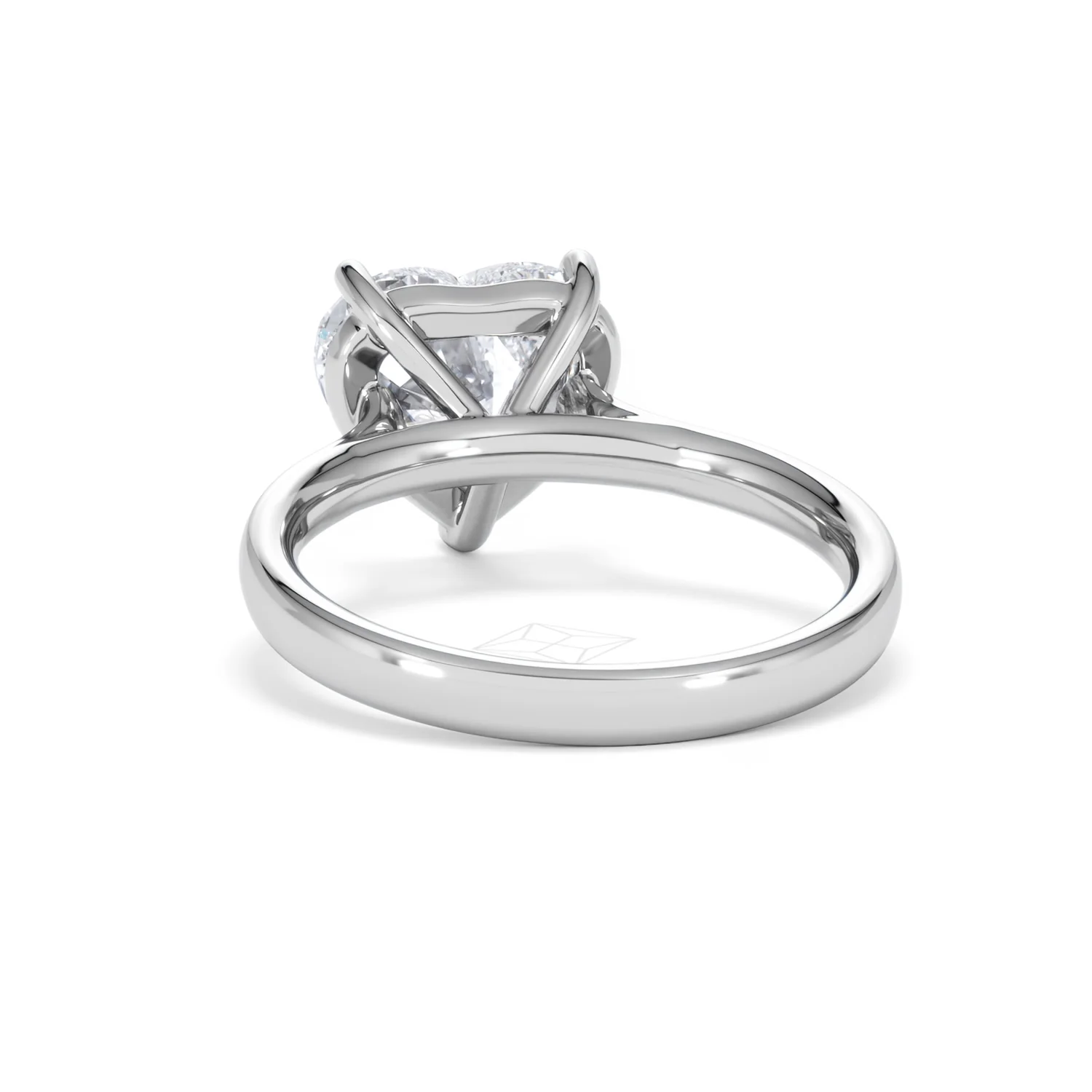 Amora Heart 3.00ct Lab Diamond Engagement Ring G/VS Set in 18K White Gold - Image 51