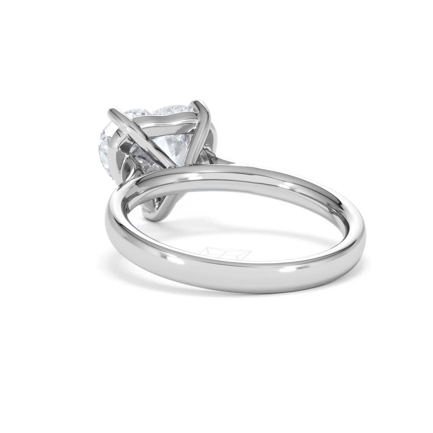 Amora Heart 3.00ct Lab Diamond Engagement Ring G/VS Set in 18K White Gold - Image 54