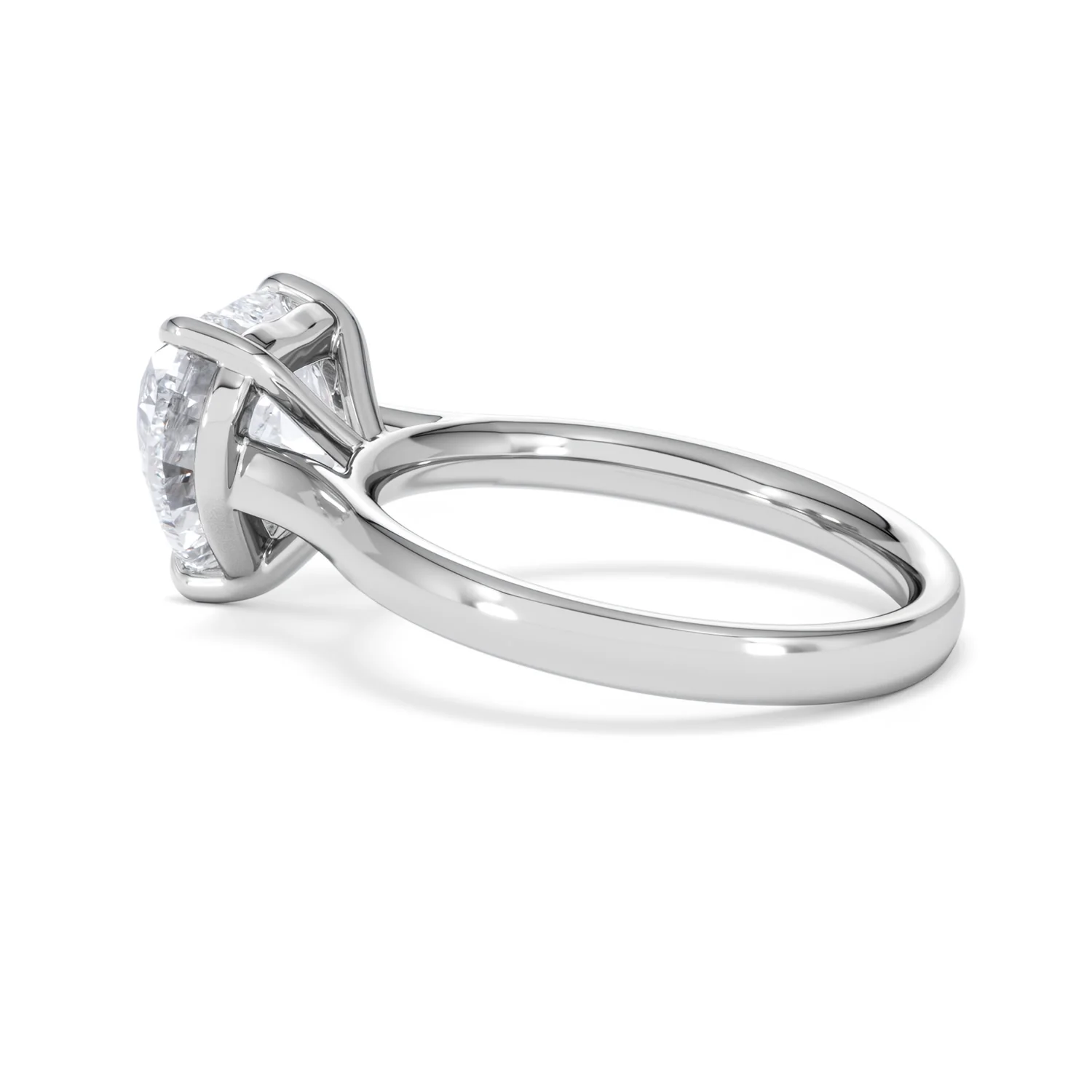 Amora Heart 3.00ct Lab Diamond Engagement Ring G/VS Set in 18K White Gold - Image 63