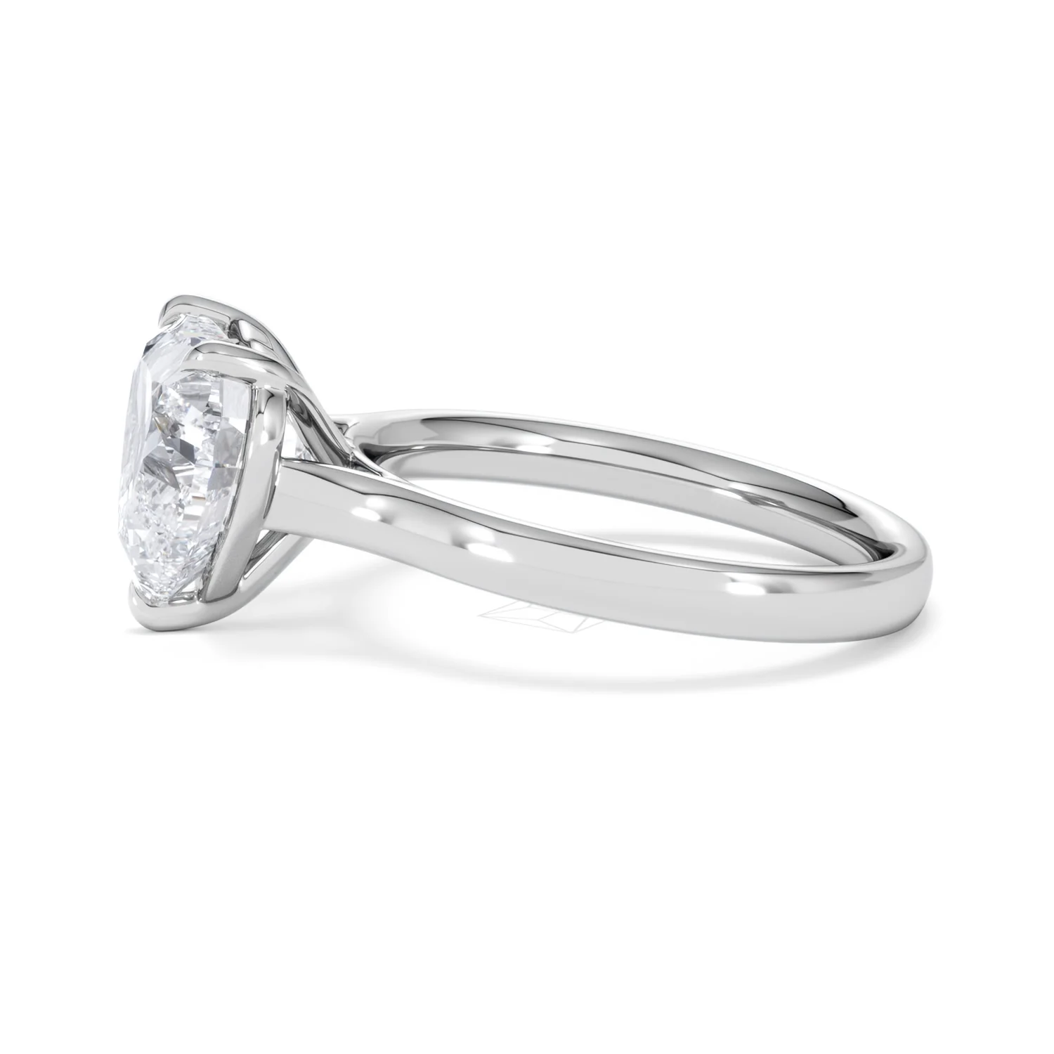 Amora Heart 3.00ct Lab Diamond Engagement Ring G/VS Set in 18K White Gold - Image 70