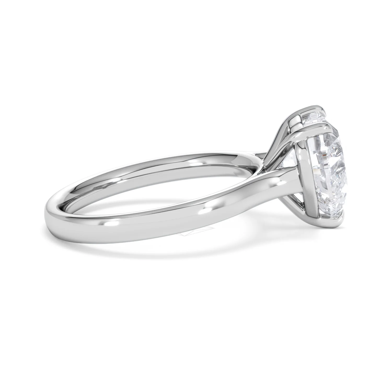 Amora Heart 3.00ct Lab Diamond Engagement Ring G/VS Set in Platinum - Image 28