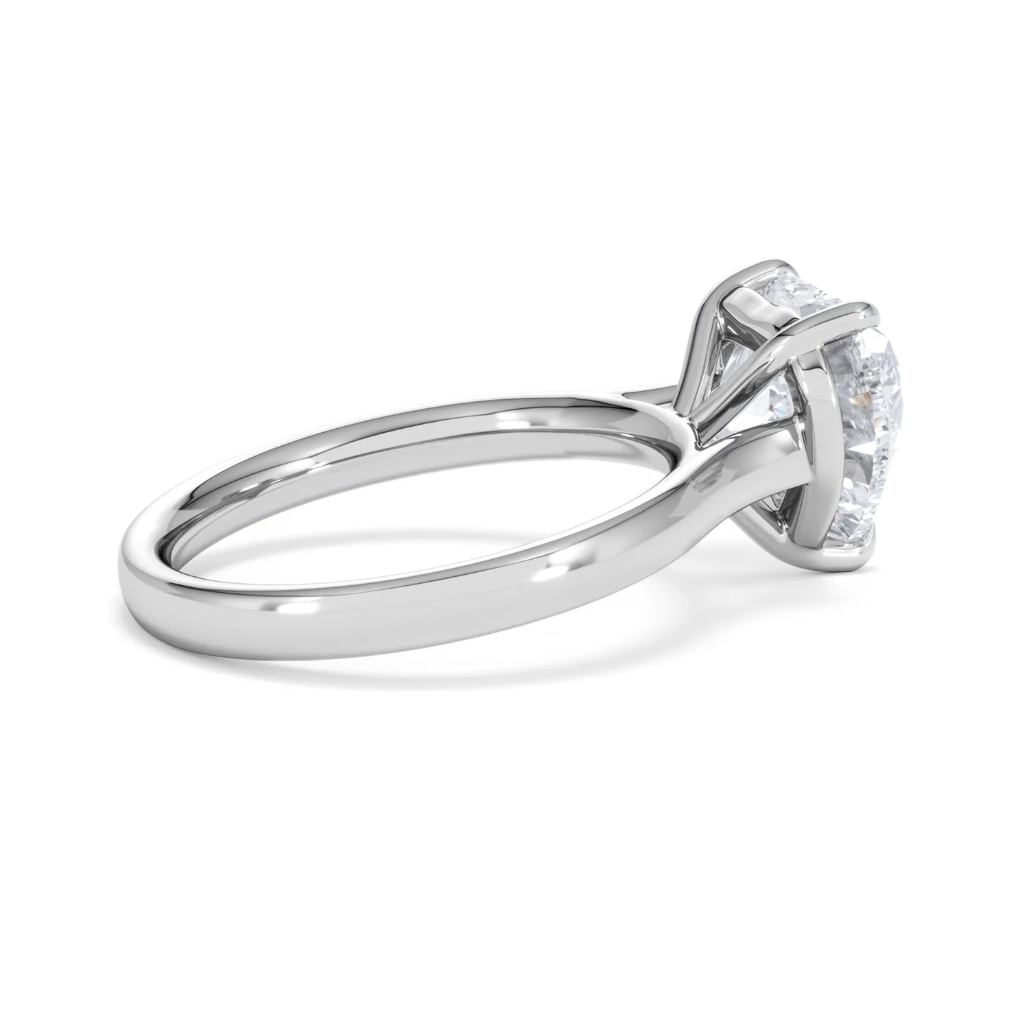 Amora Heart 3.00ct Lab Diamond Engagement Ring G/VS Set in Platinum - Image 32